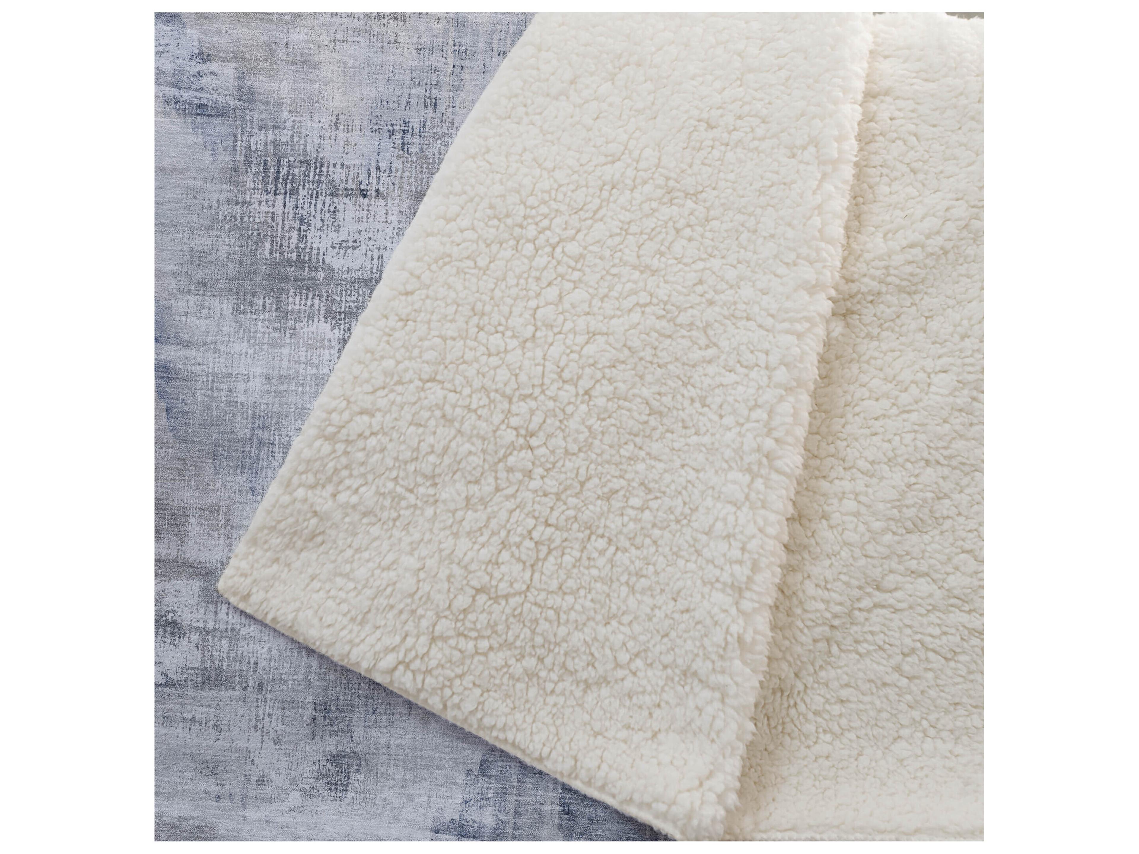 Dalyn Sherpa Gray Polyester Throw