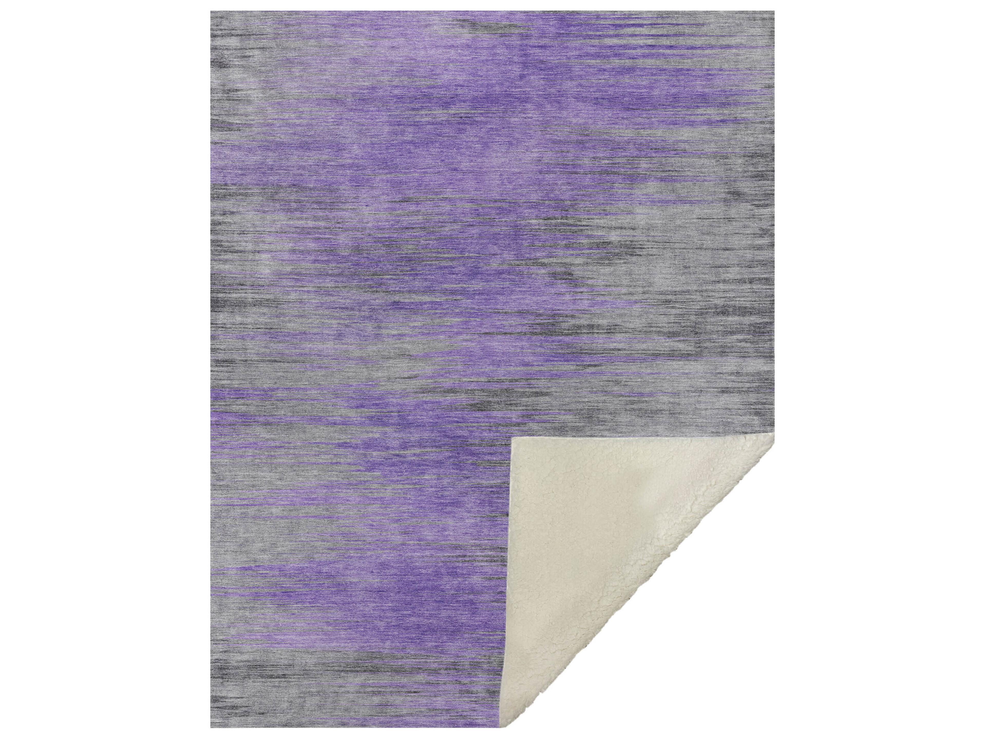 Sherpa Purple Polyester Throw