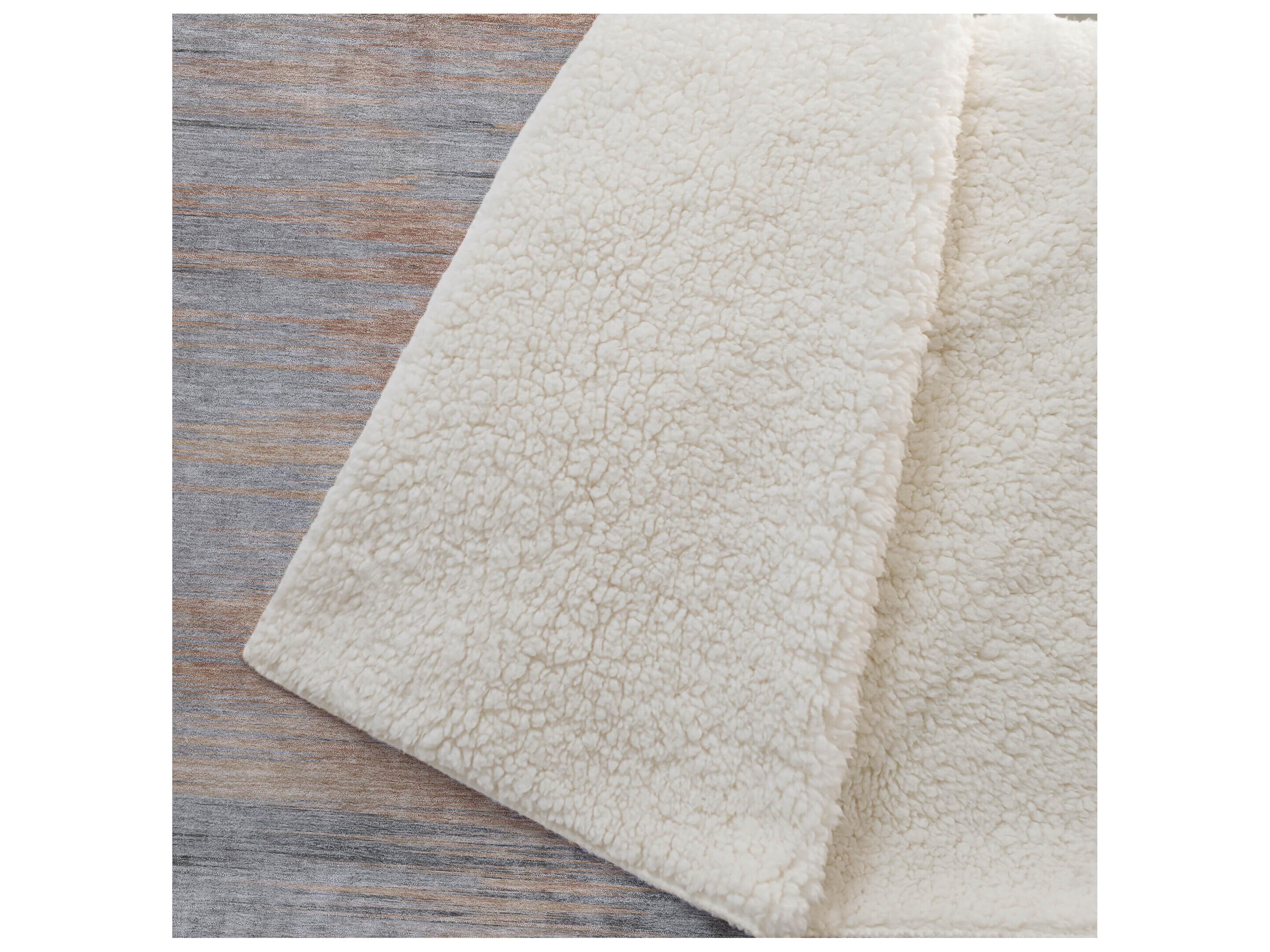 Dalyn Sherpa Orange Polyester Throw