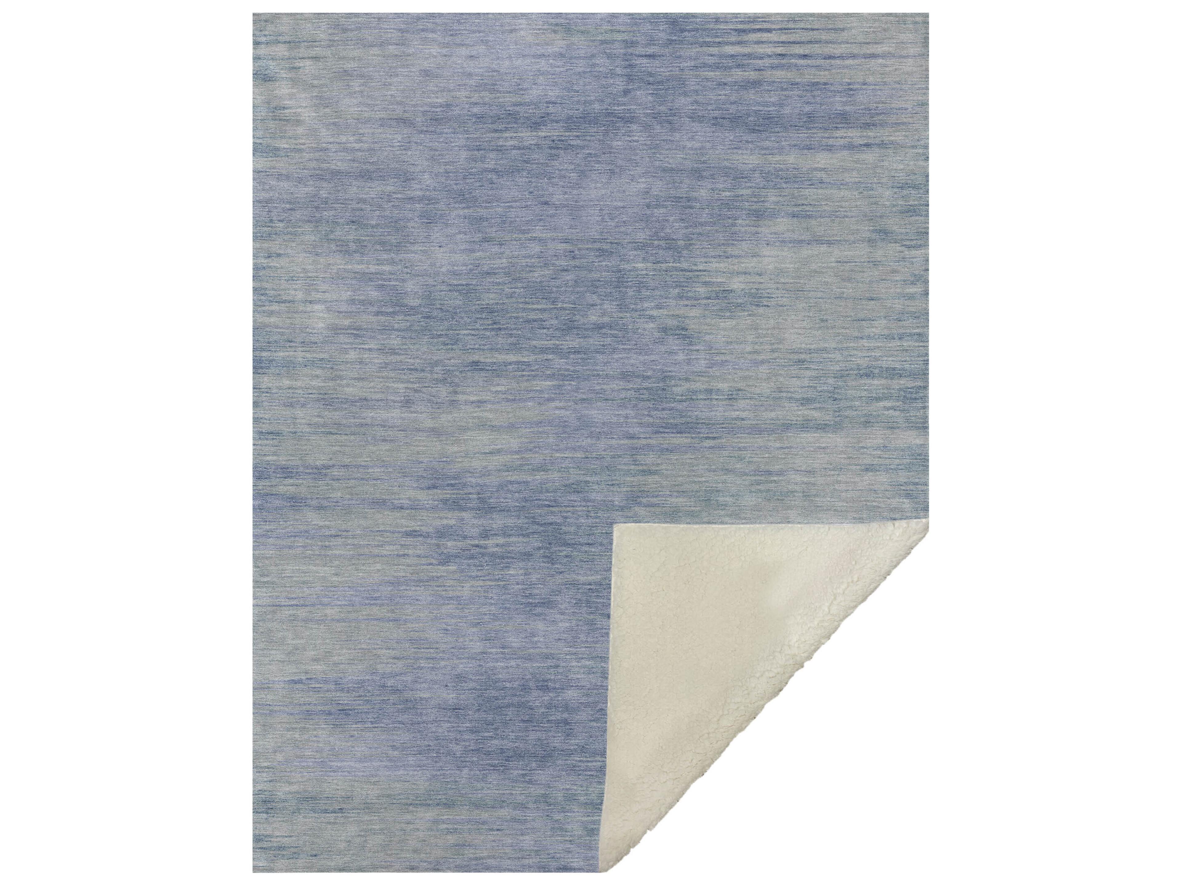 Dalyn Sherpa Blue Polyester Throw