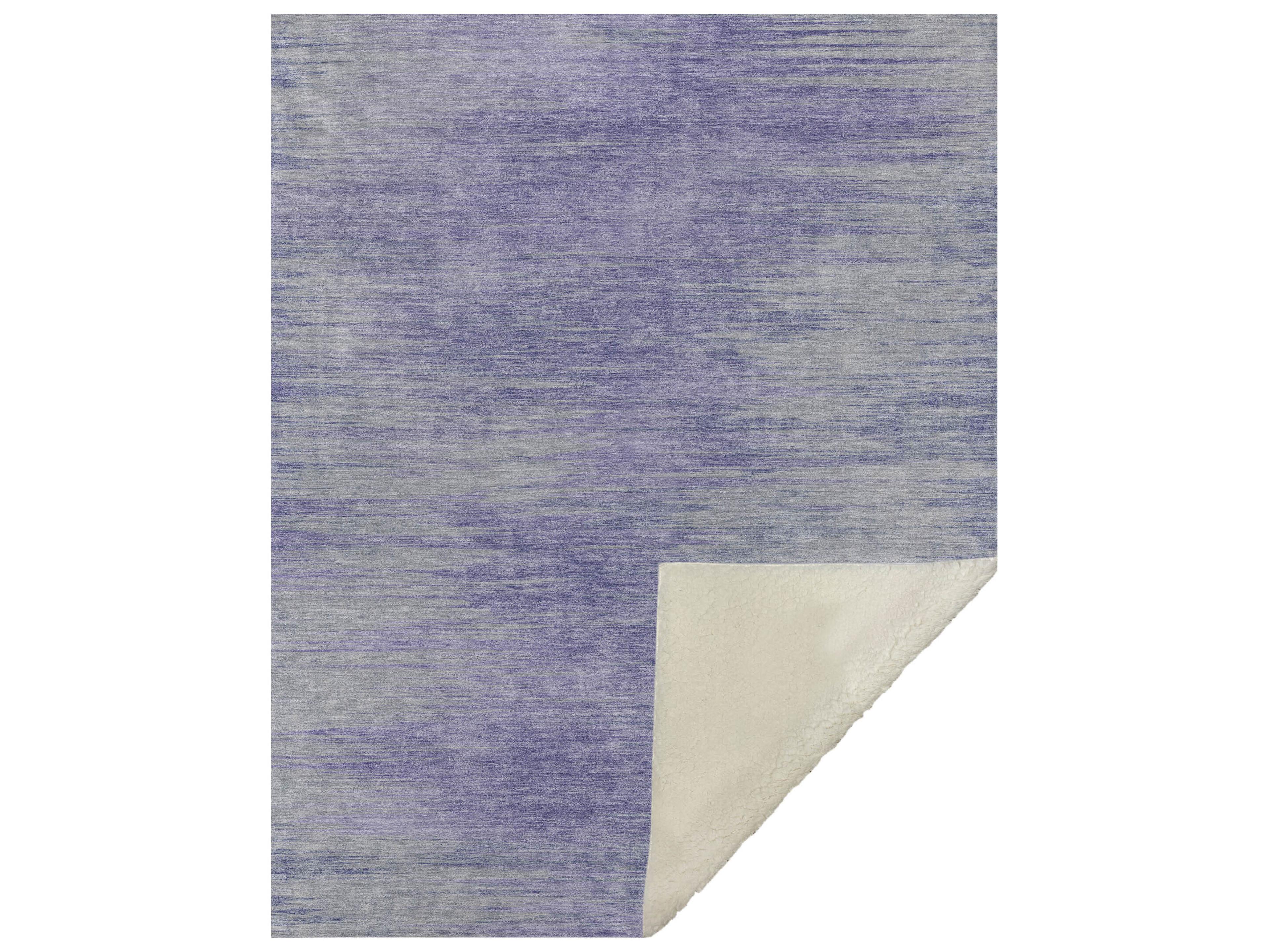 Dalyn Sherpa Purple Polyester Throw