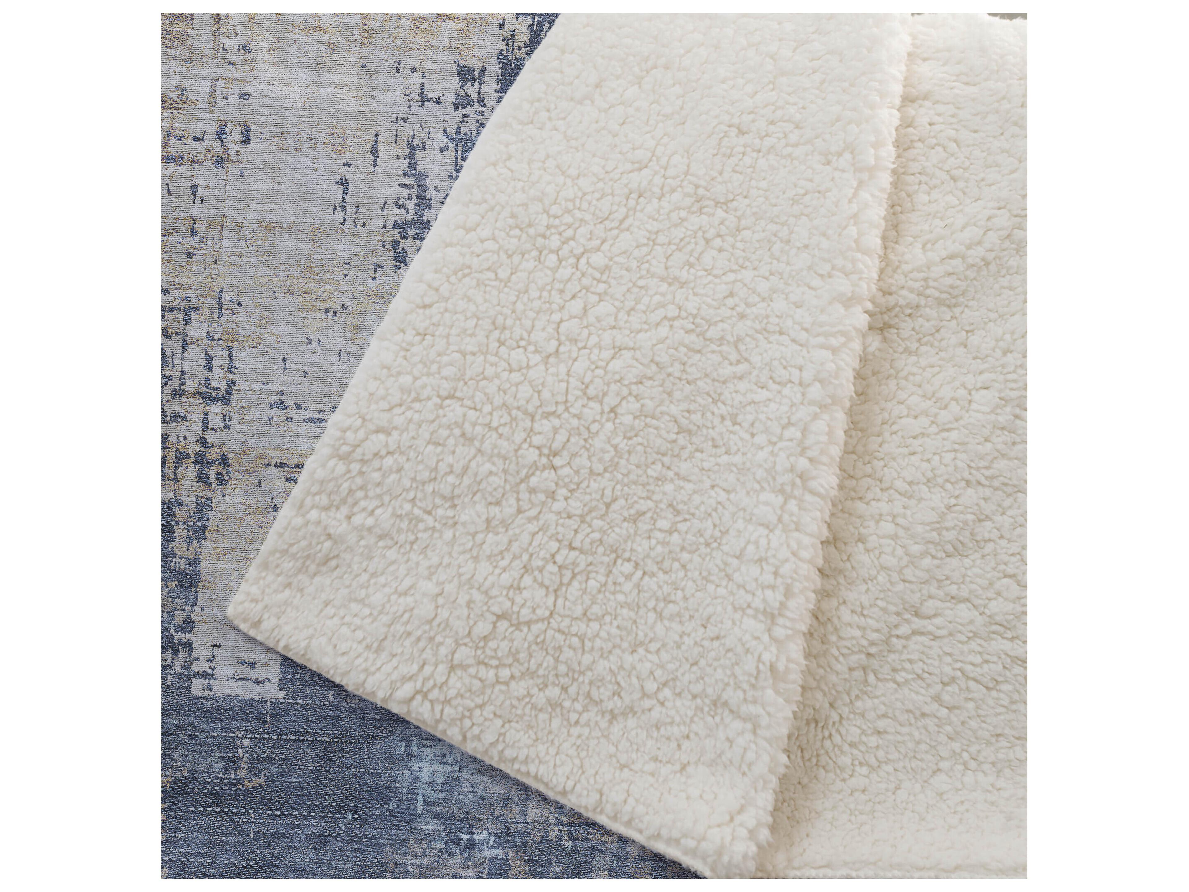 Dalyn Sherpa Blue Polyester Throw