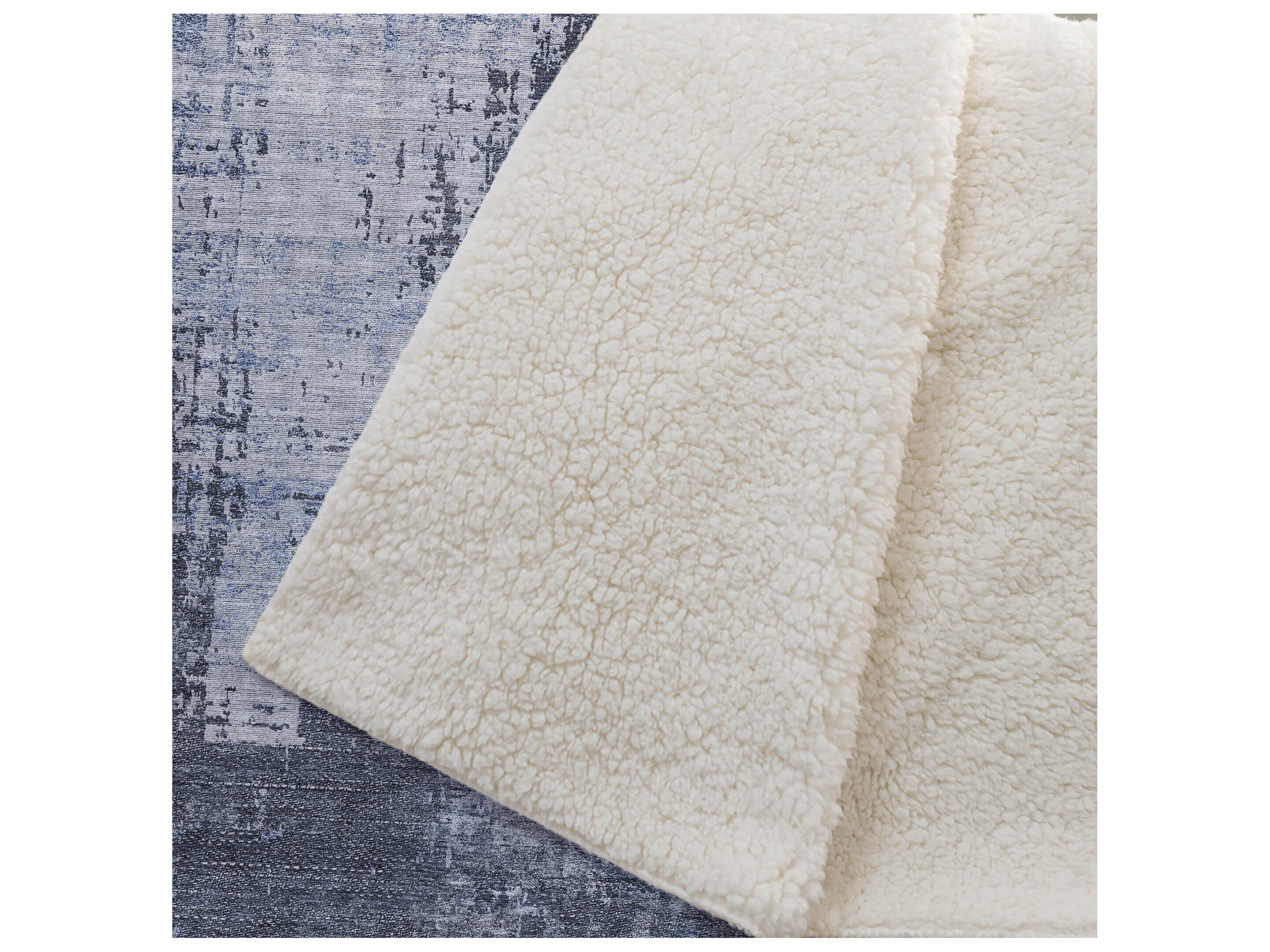 Dalyn Sherpa Blue Polyester Throw