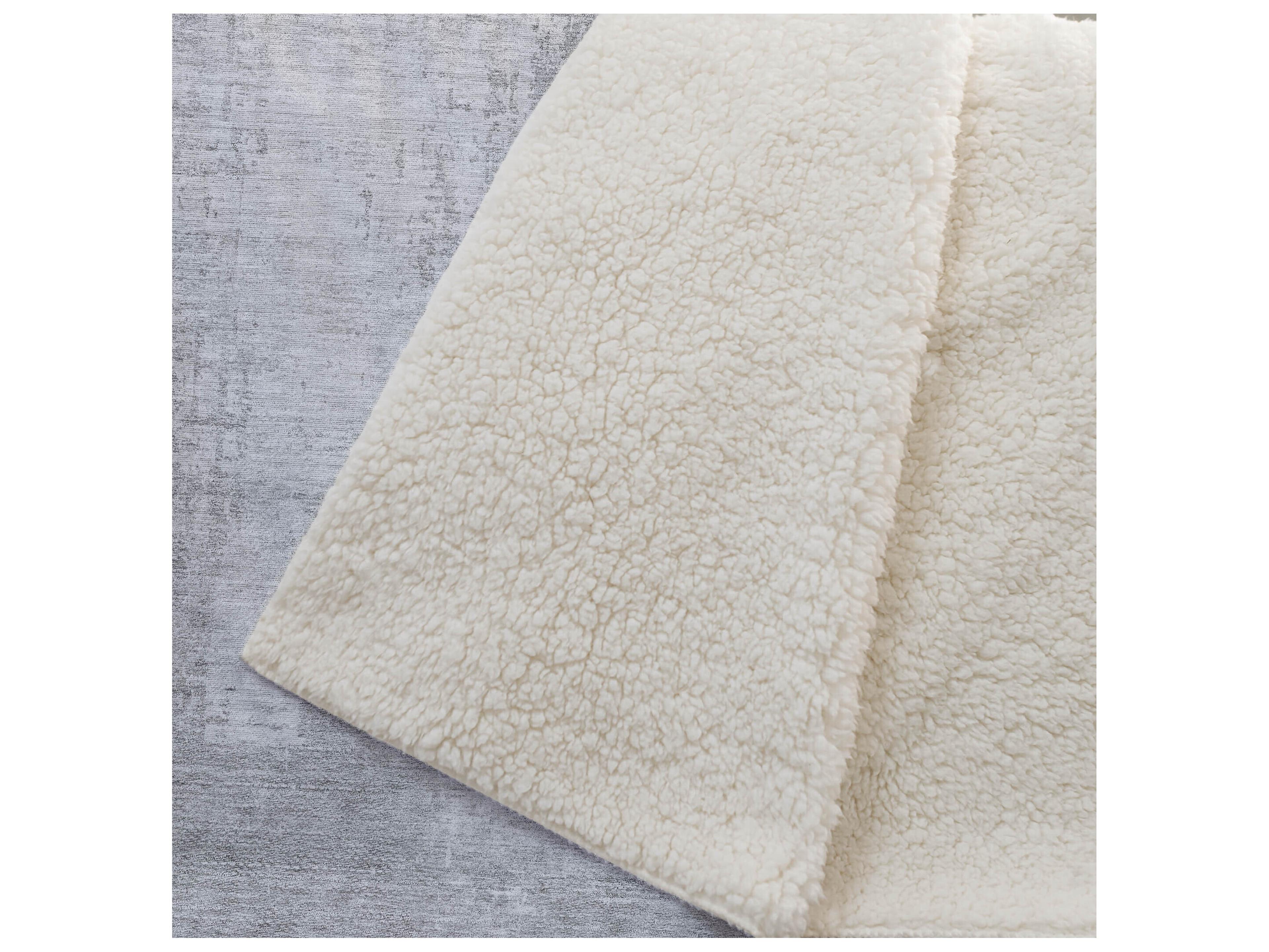 Dalyn Sherpa Gray Polyester Throw