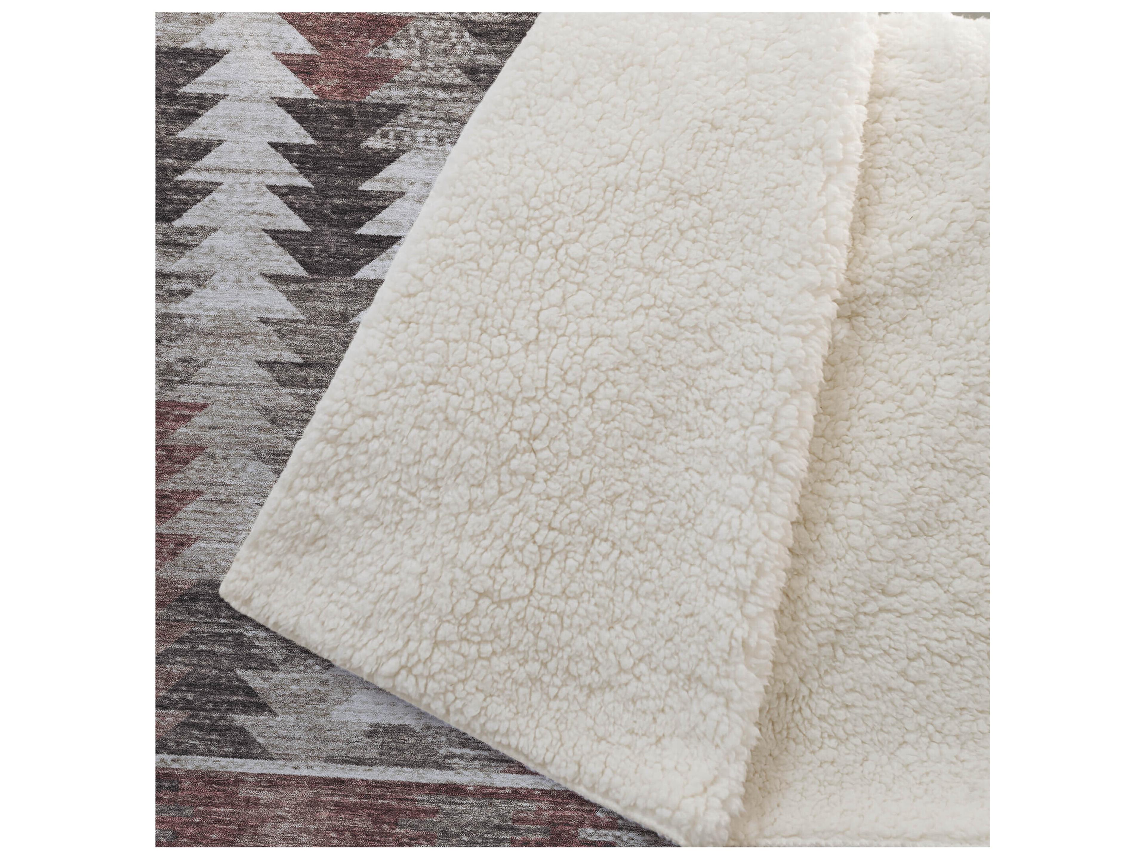 Dalyn Sherpa Brown Polyester Throw