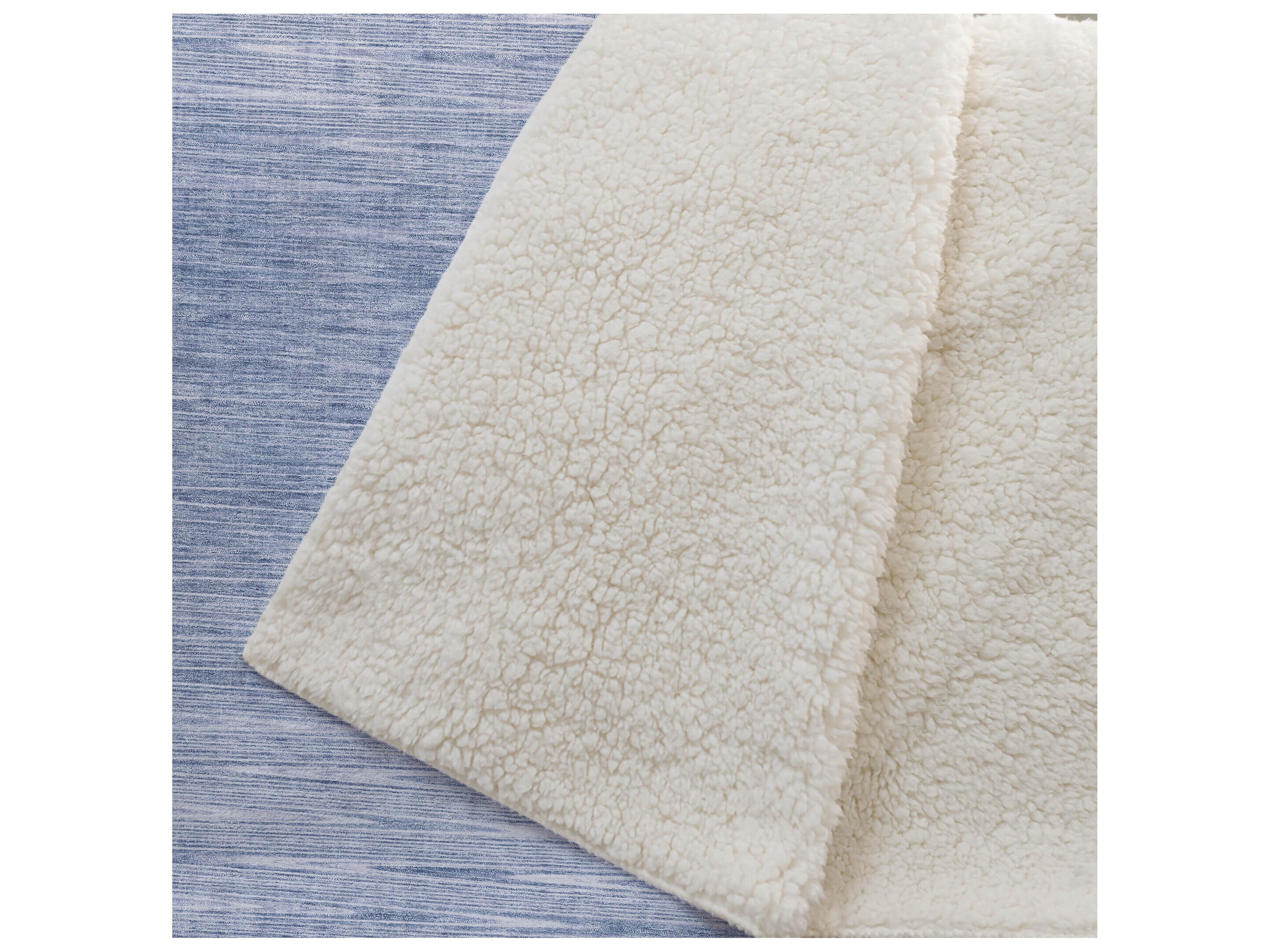 Dalyn Sherpa Blue Polyester Throw