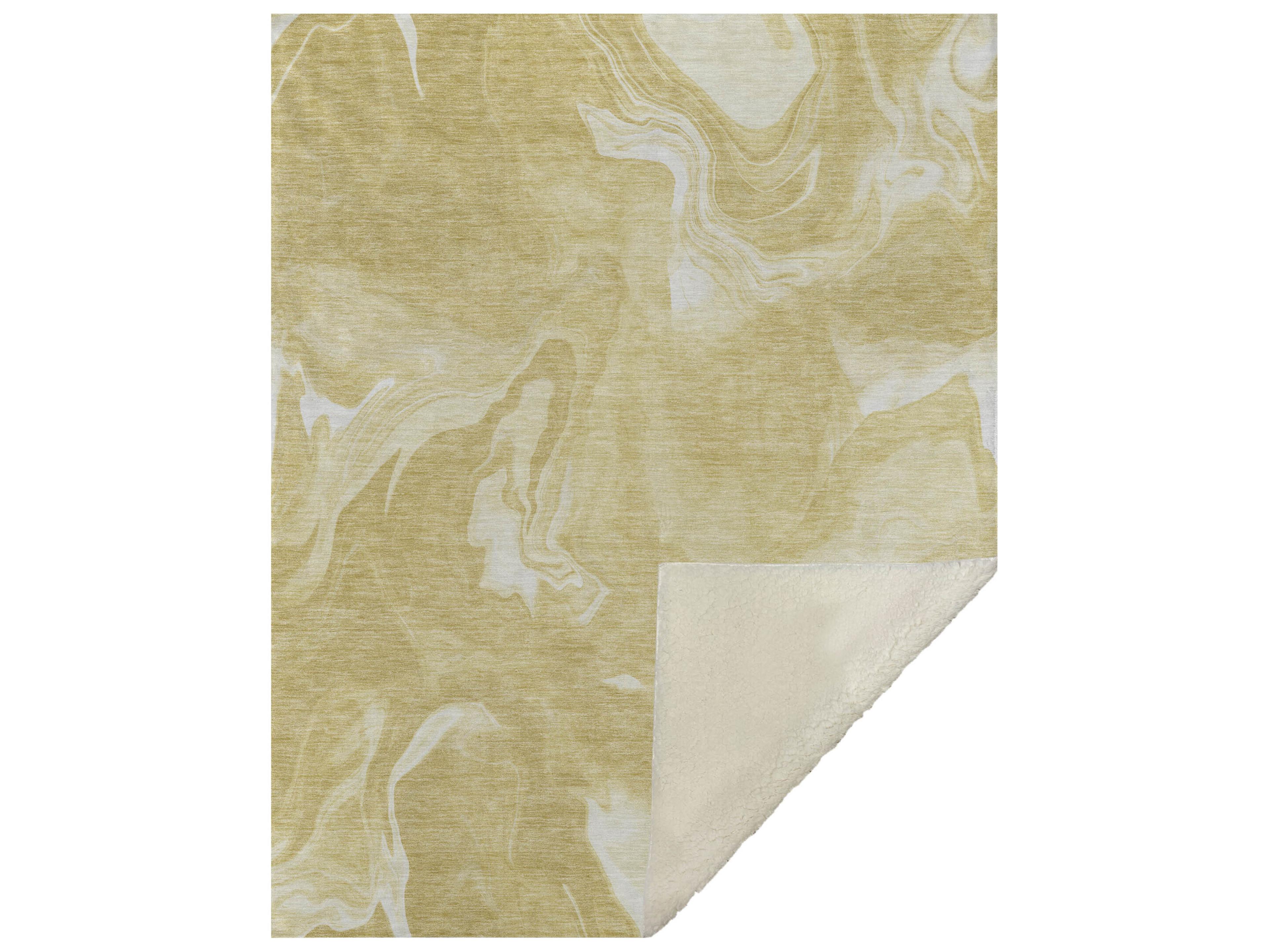 Sherpa Gold Polyester Throw