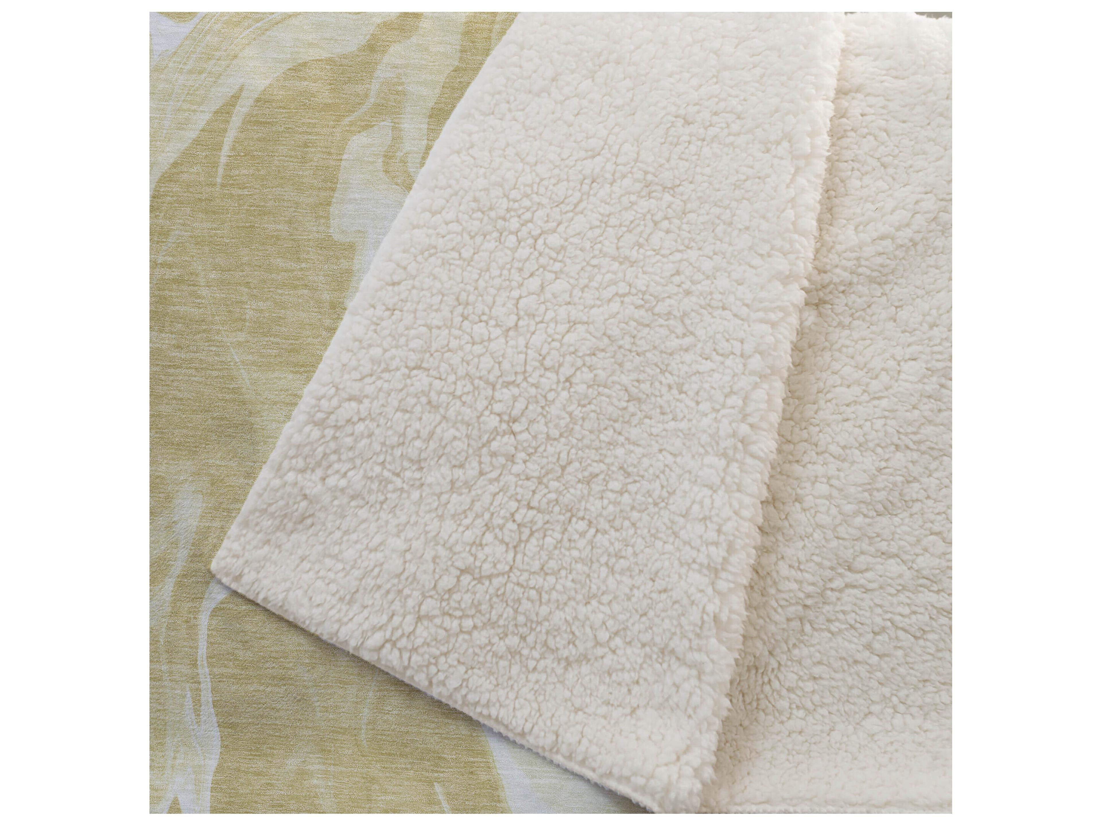 Dalyn Sherpa Gold Polyester Throw