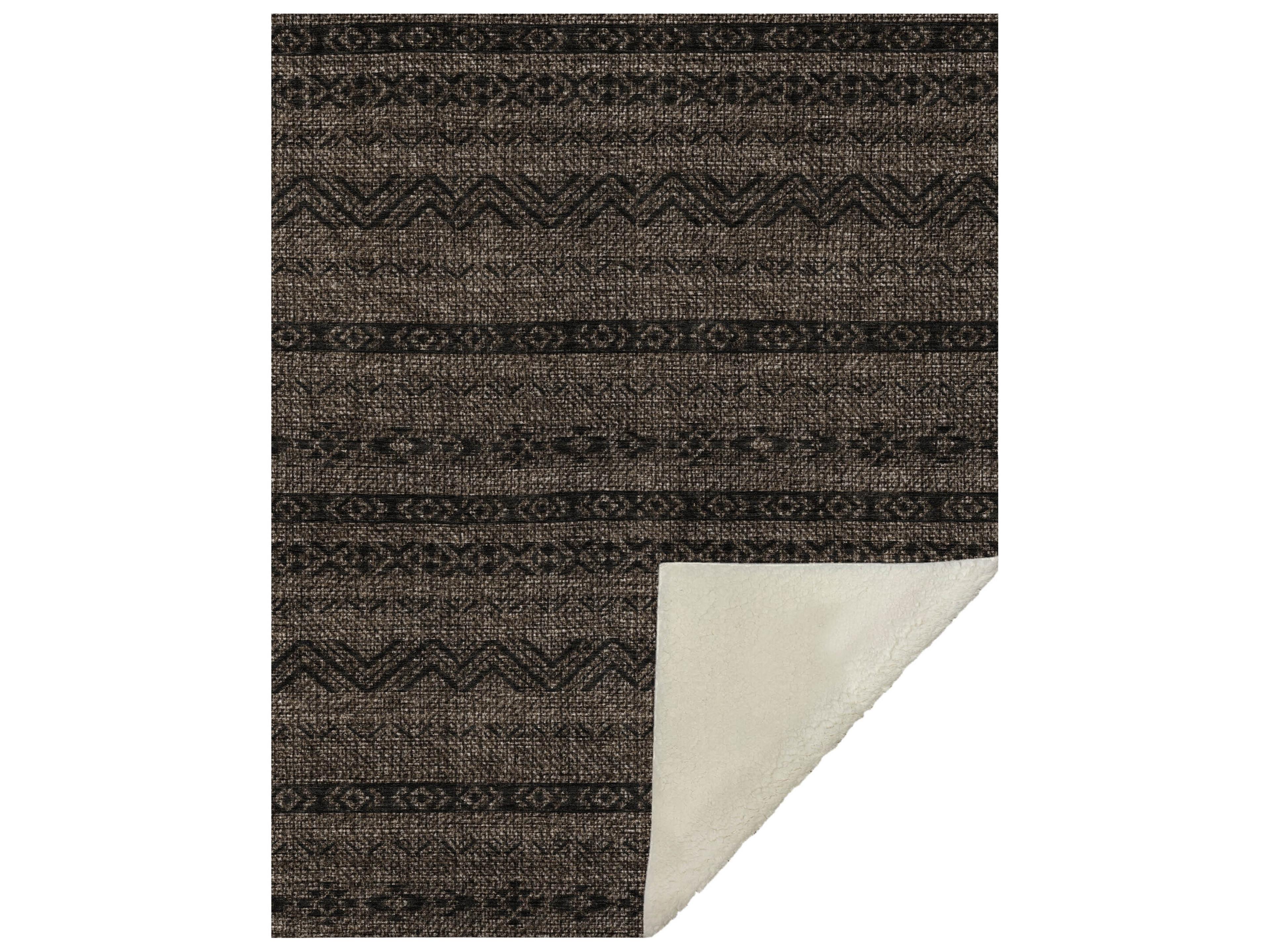 Dalyn Sherpa Brown Polyester Throw