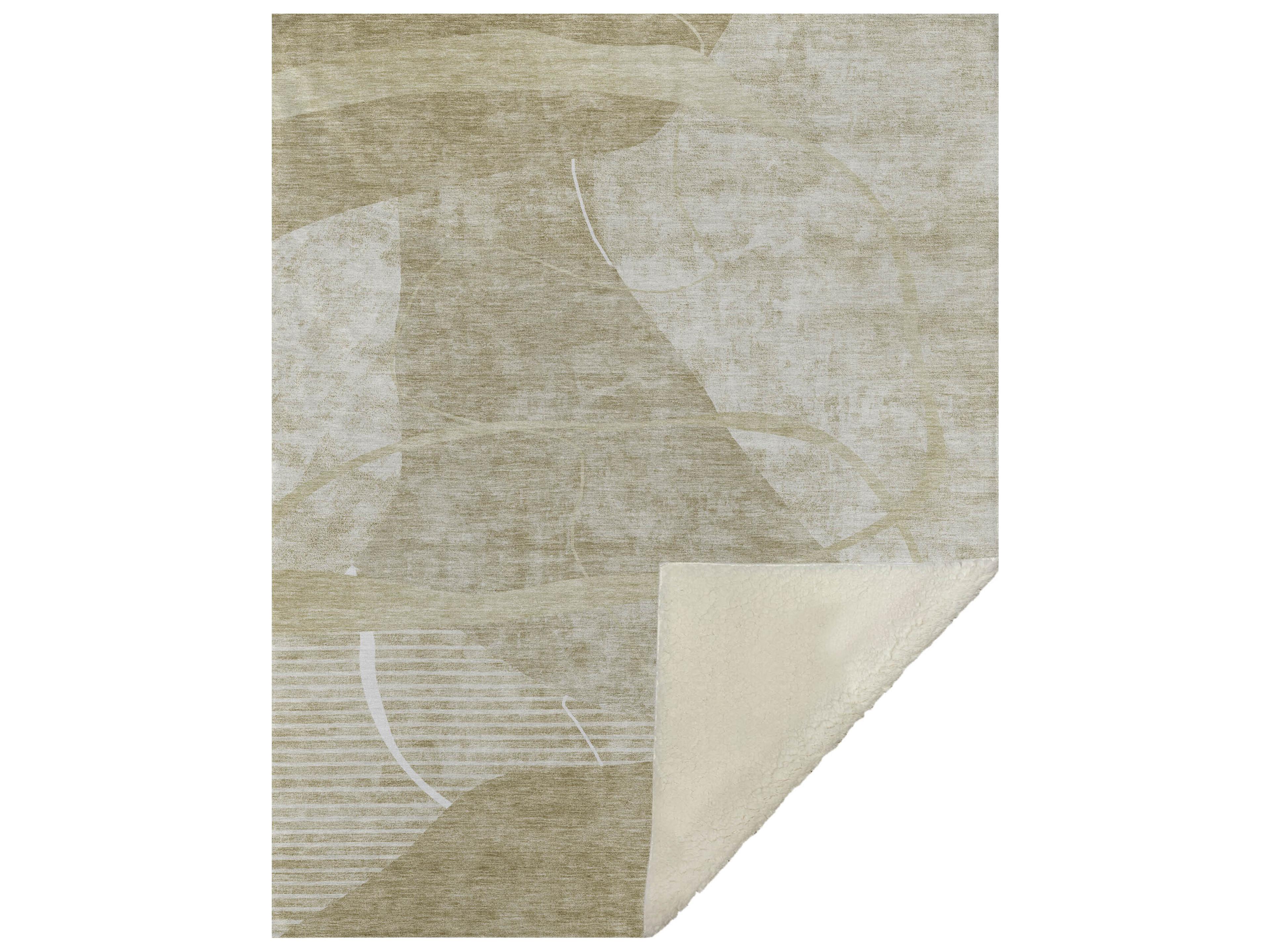 Dalyn Sherpa Brown Polyester Throw