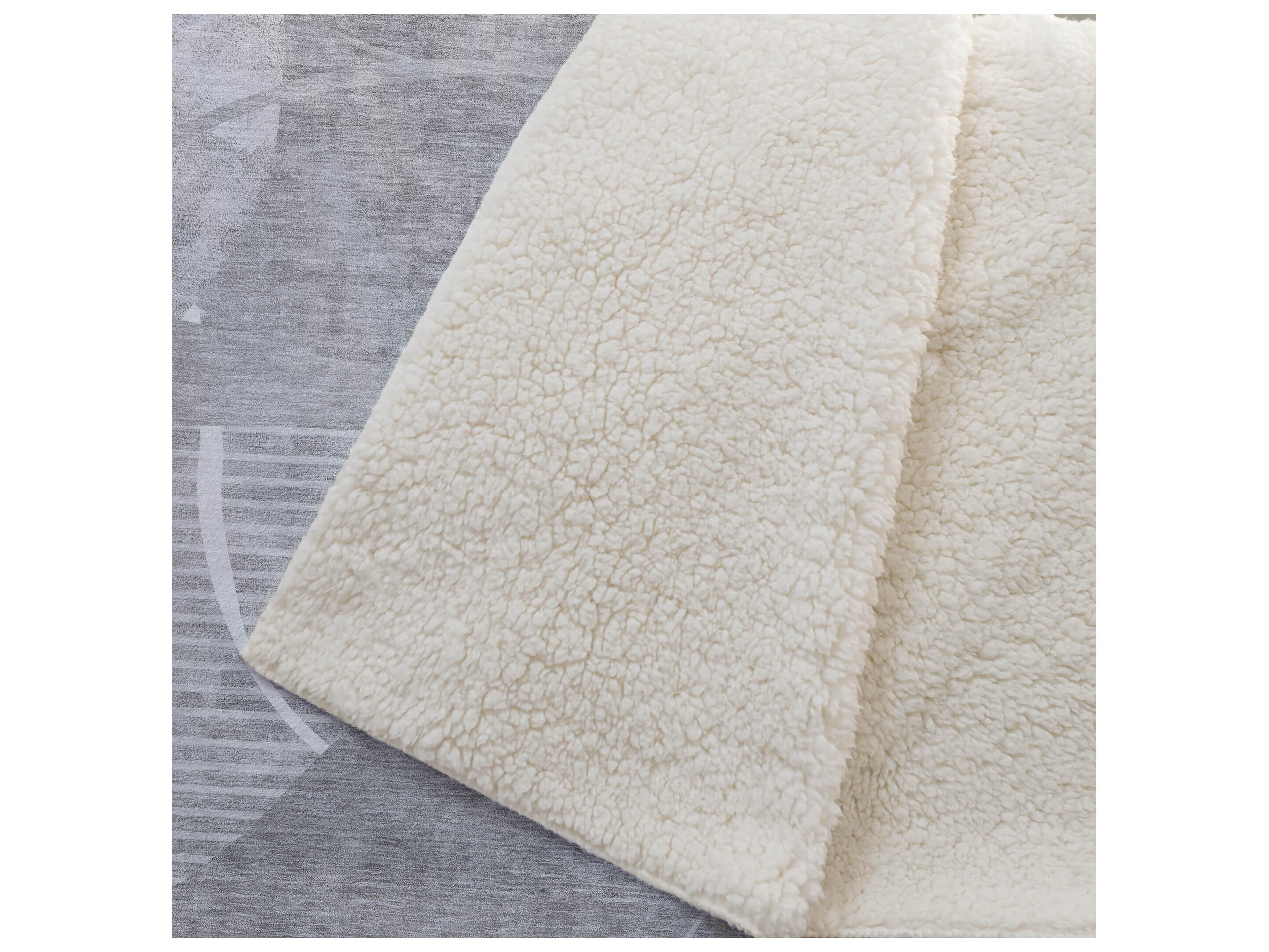 Dalyn Sherpa Gray Polyester Throw