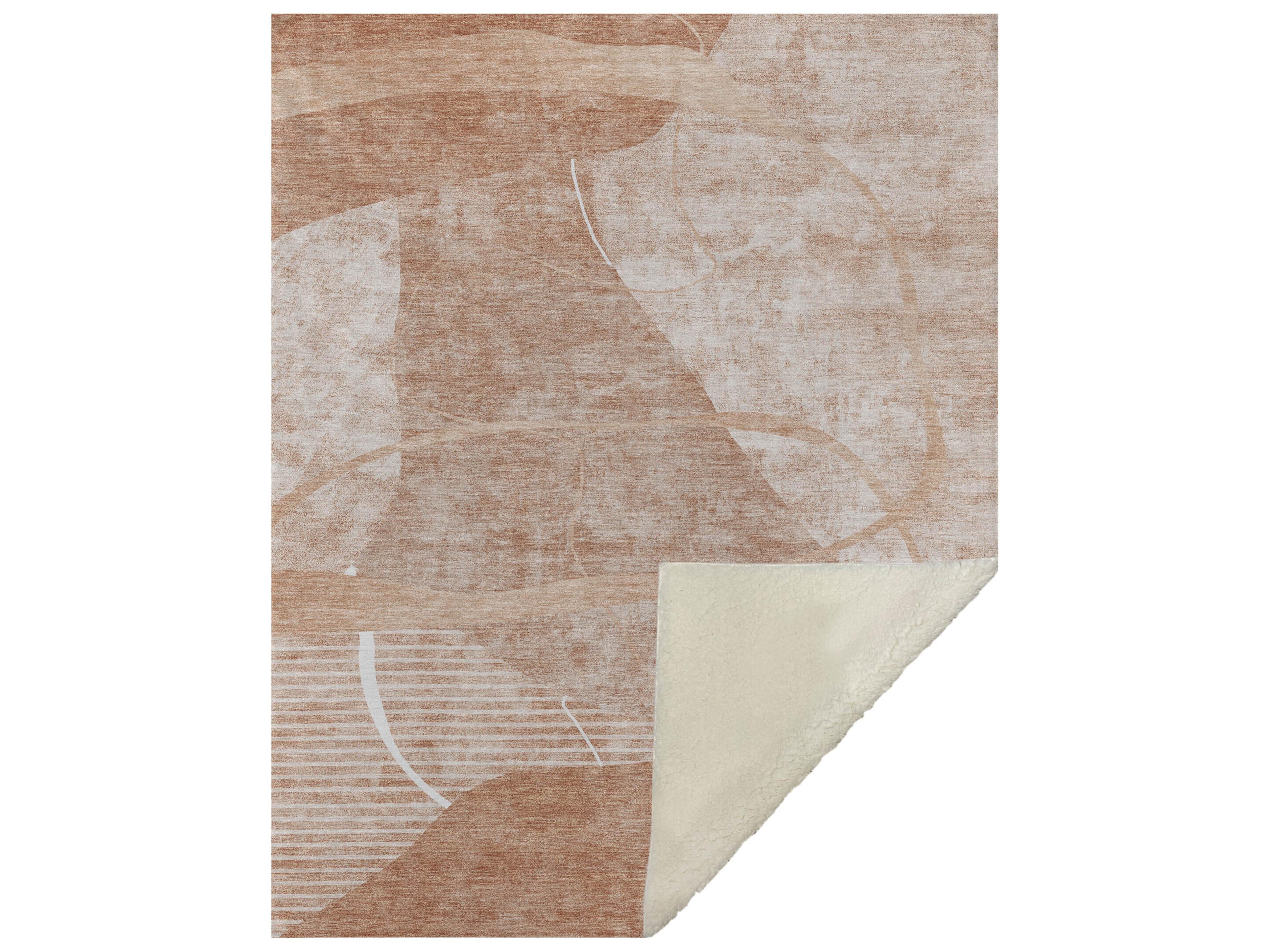 Dalyn Sherpa Orange Polyester Throw