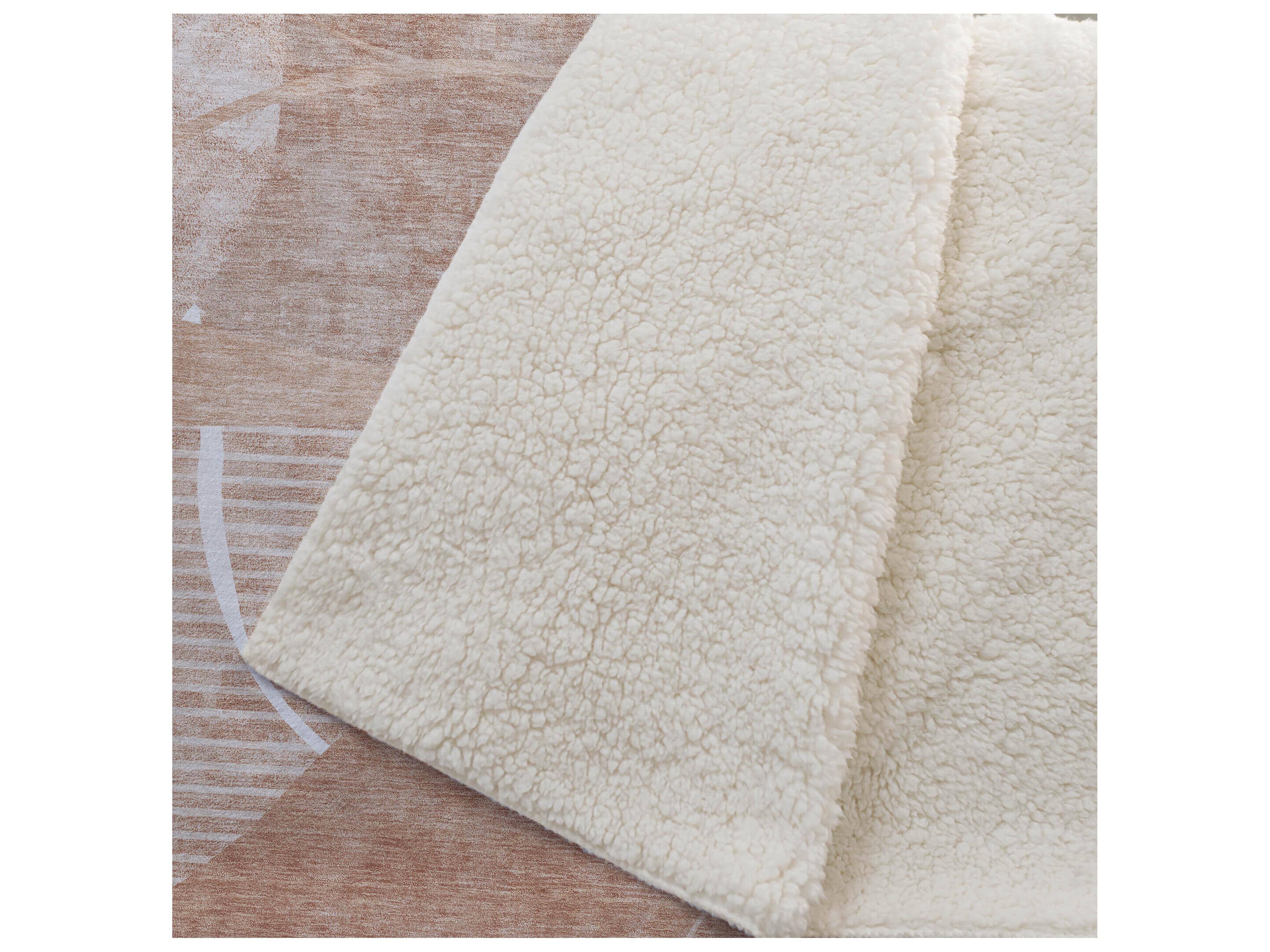 Dalyn Sherpa Orange Polyester Throw