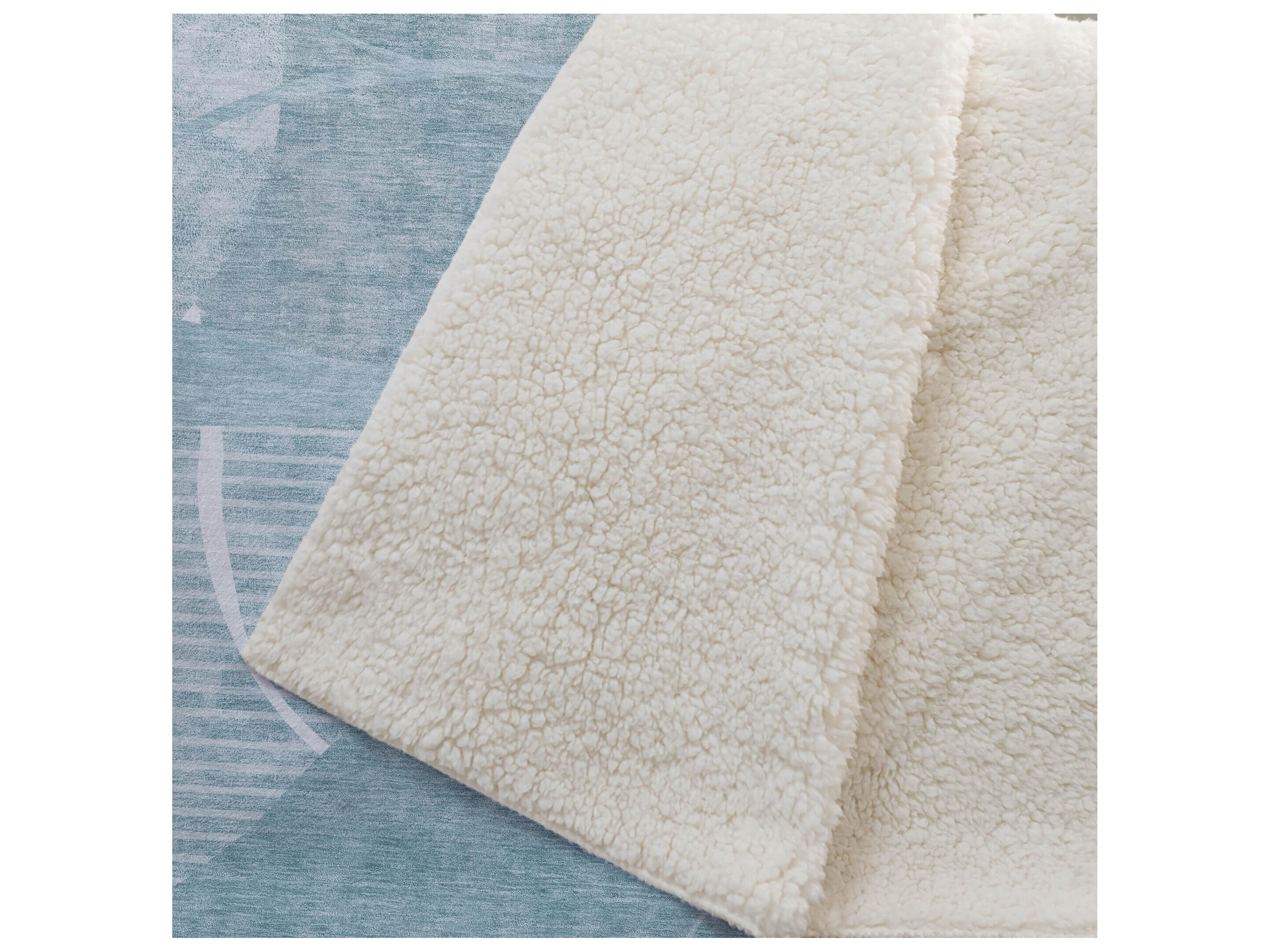 Dalyn Sherpa Teal Polyester Throw