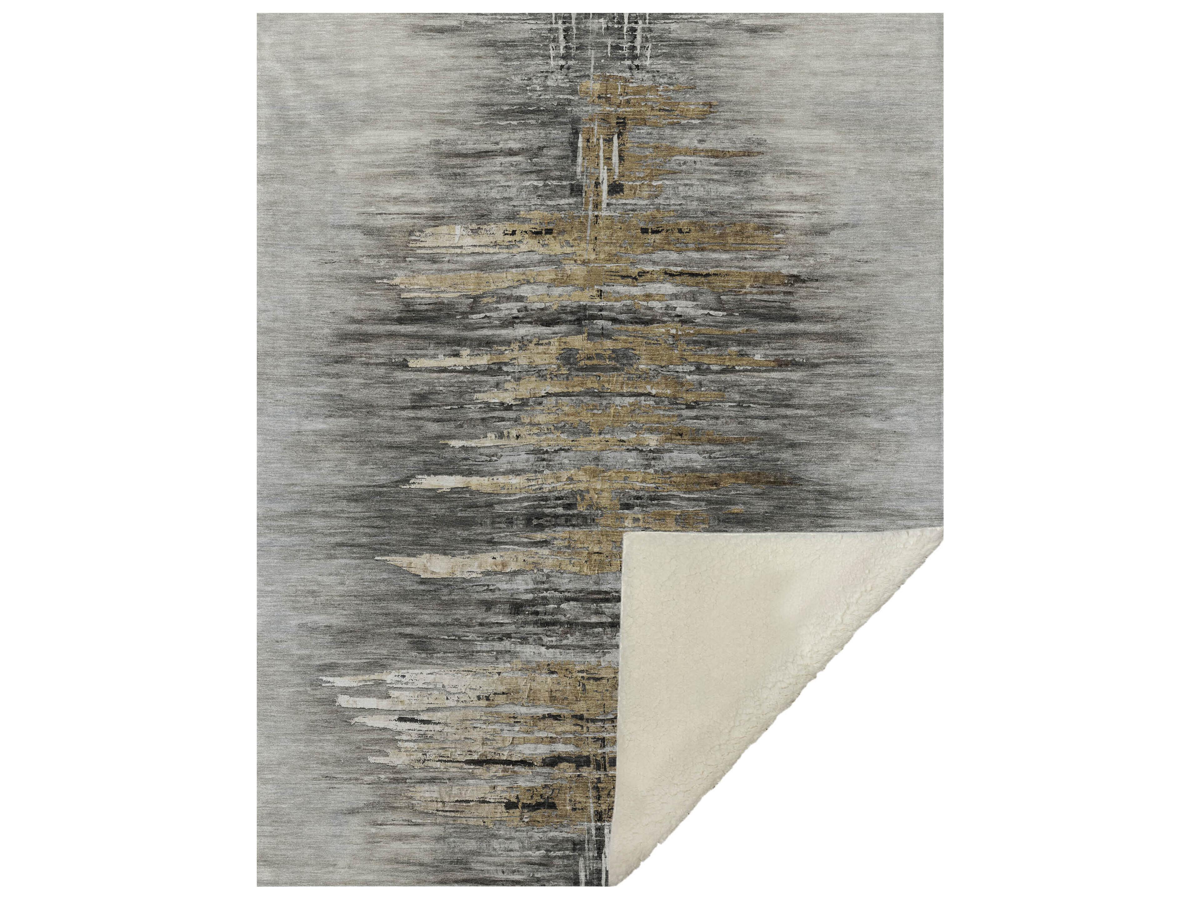 Dalyn Sherpa Gray Polyester Throw
