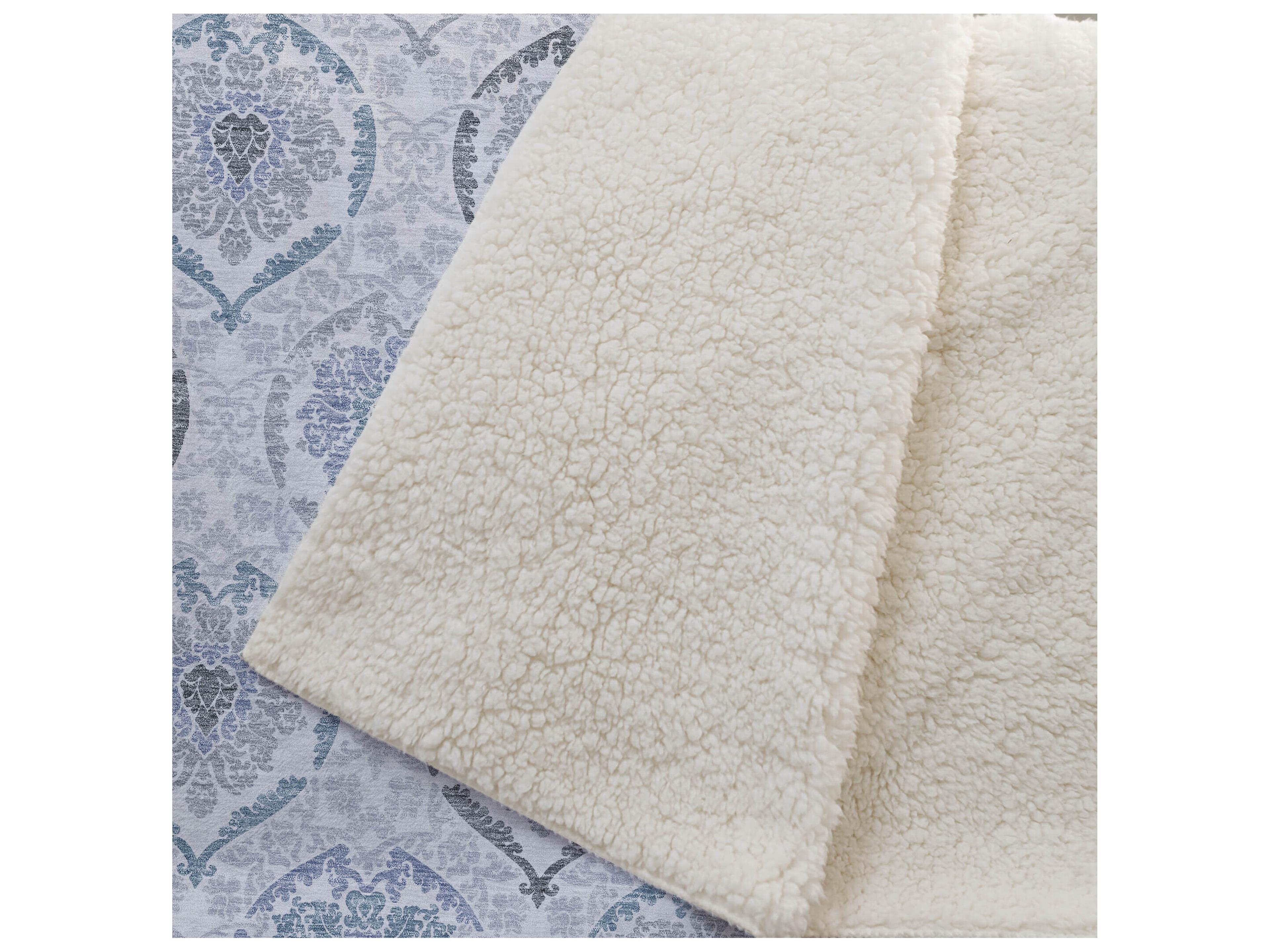 Dalyn Sherpa Blue Polyester Throw