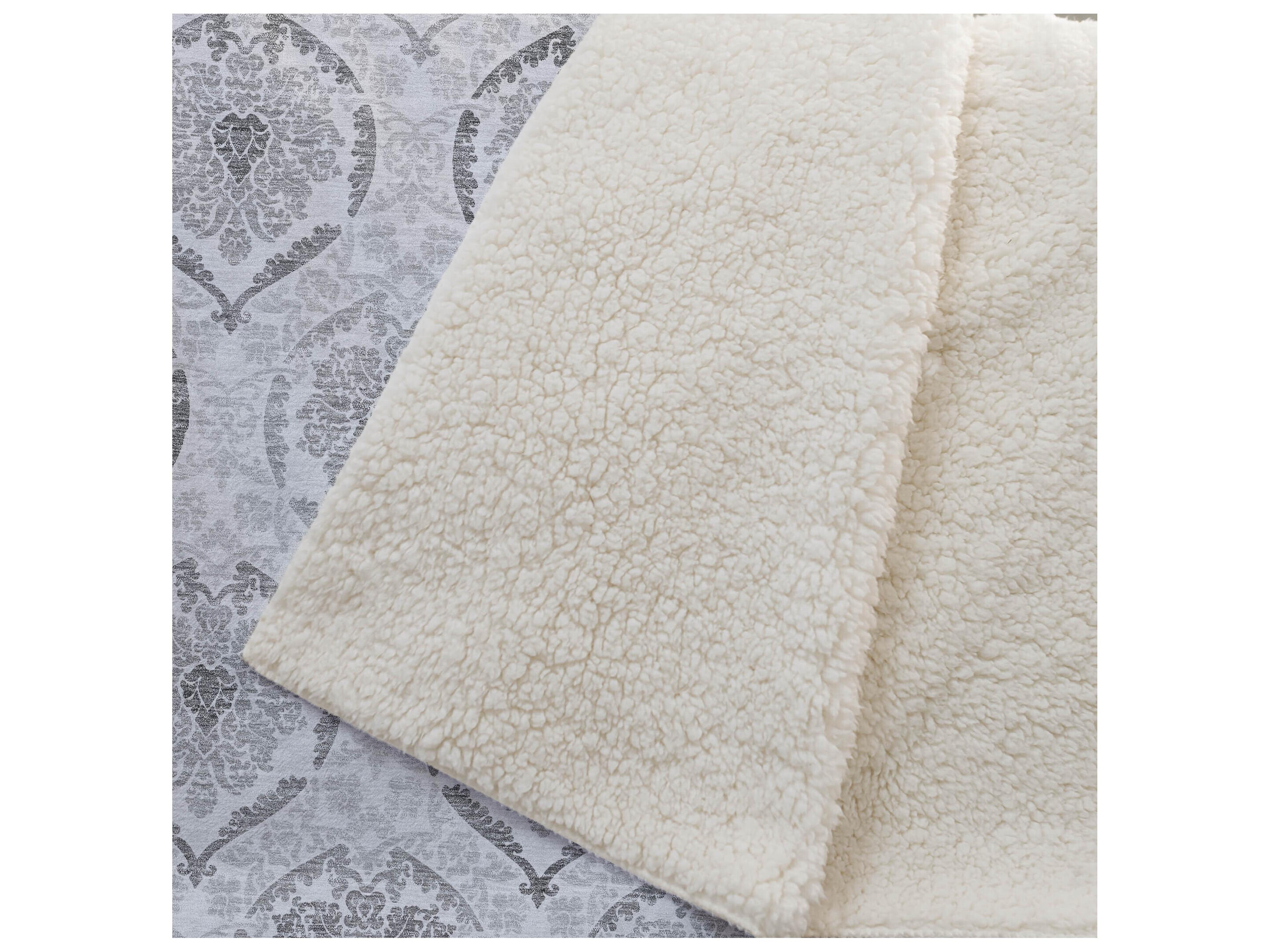 Dalyn Sherpa Gray Polyester Throw