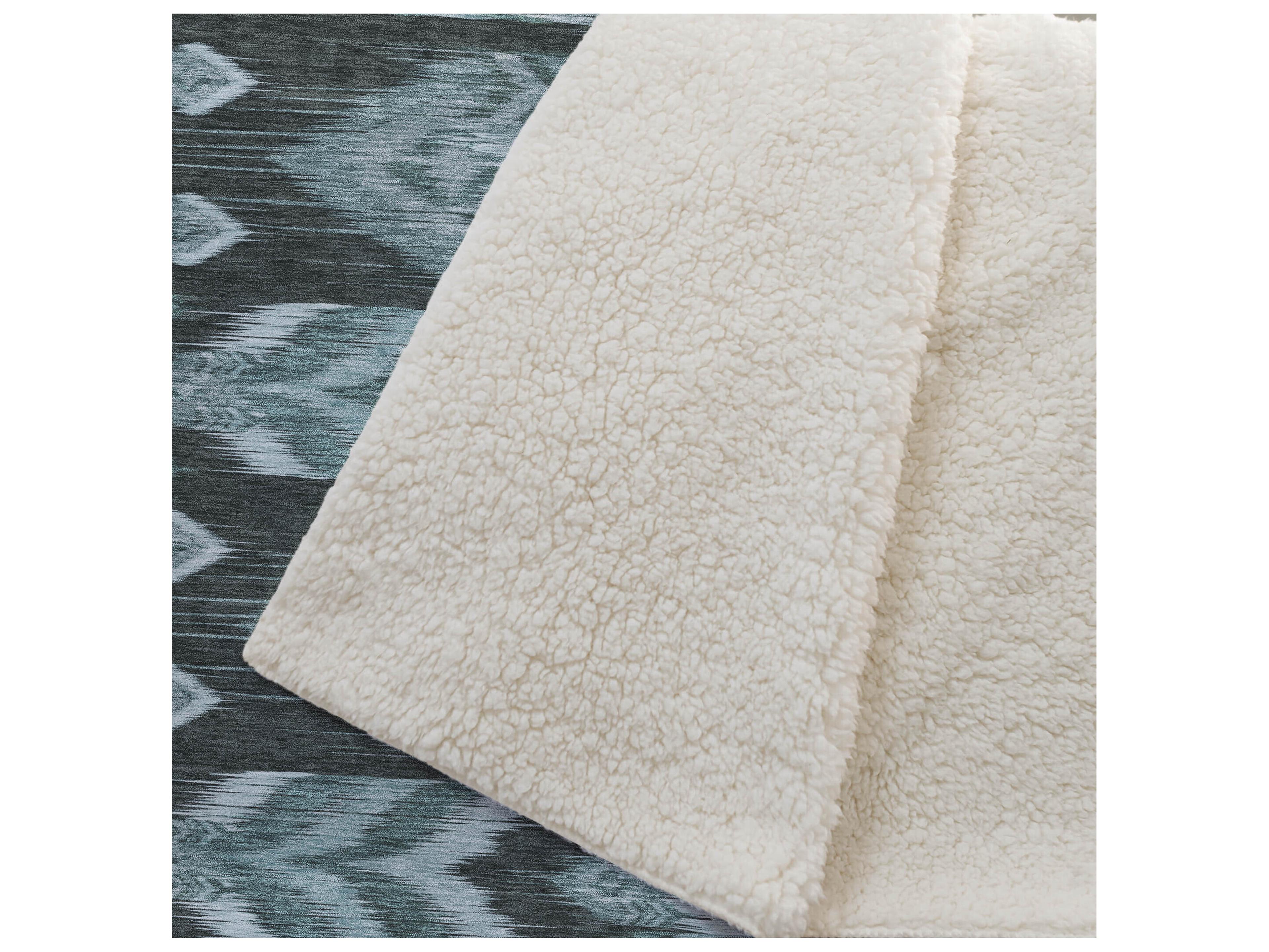 Dalyn Sherpa Teal Polyester Throw