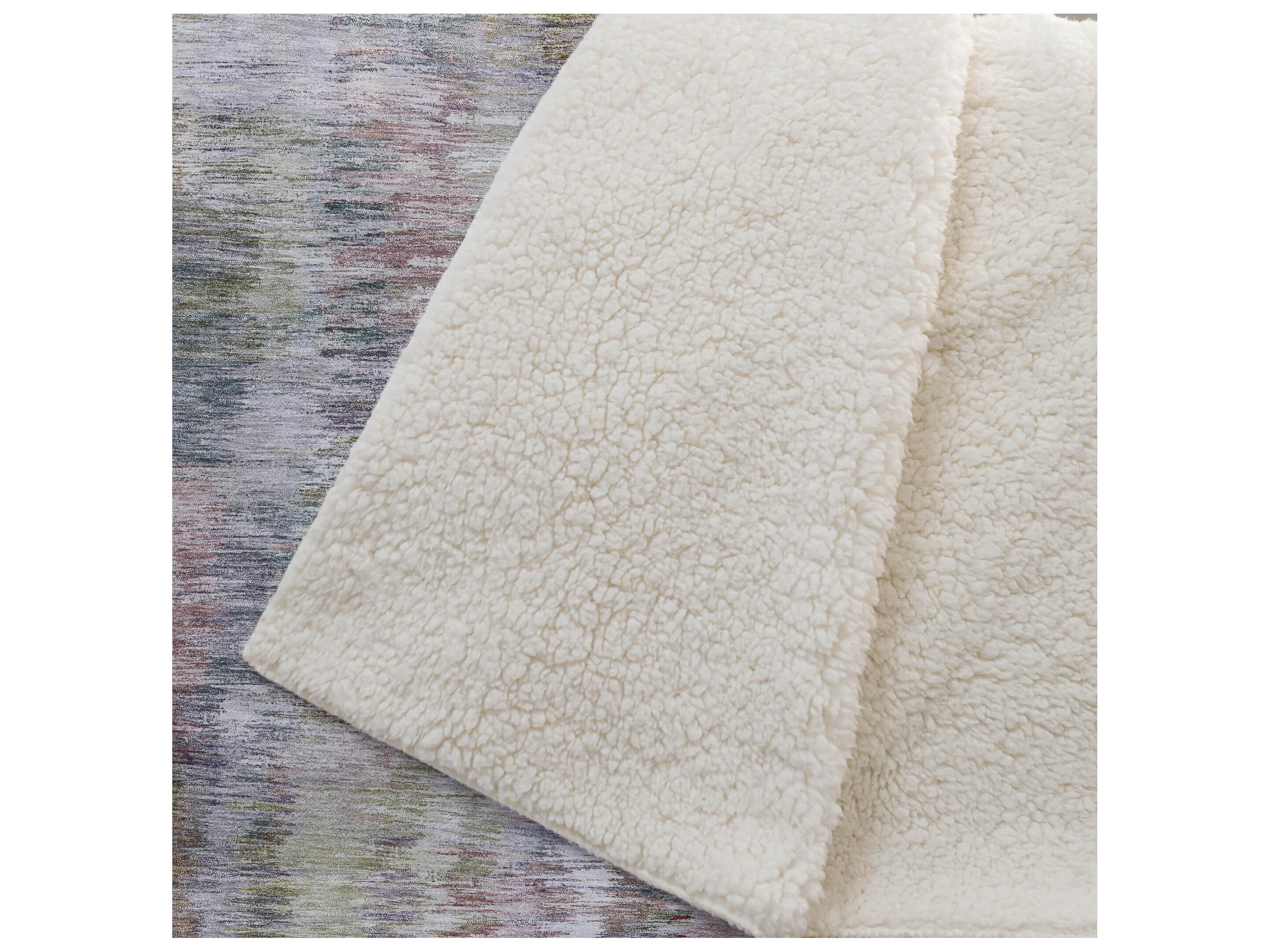 Dalyn Sherpa Purple Polyester Throw