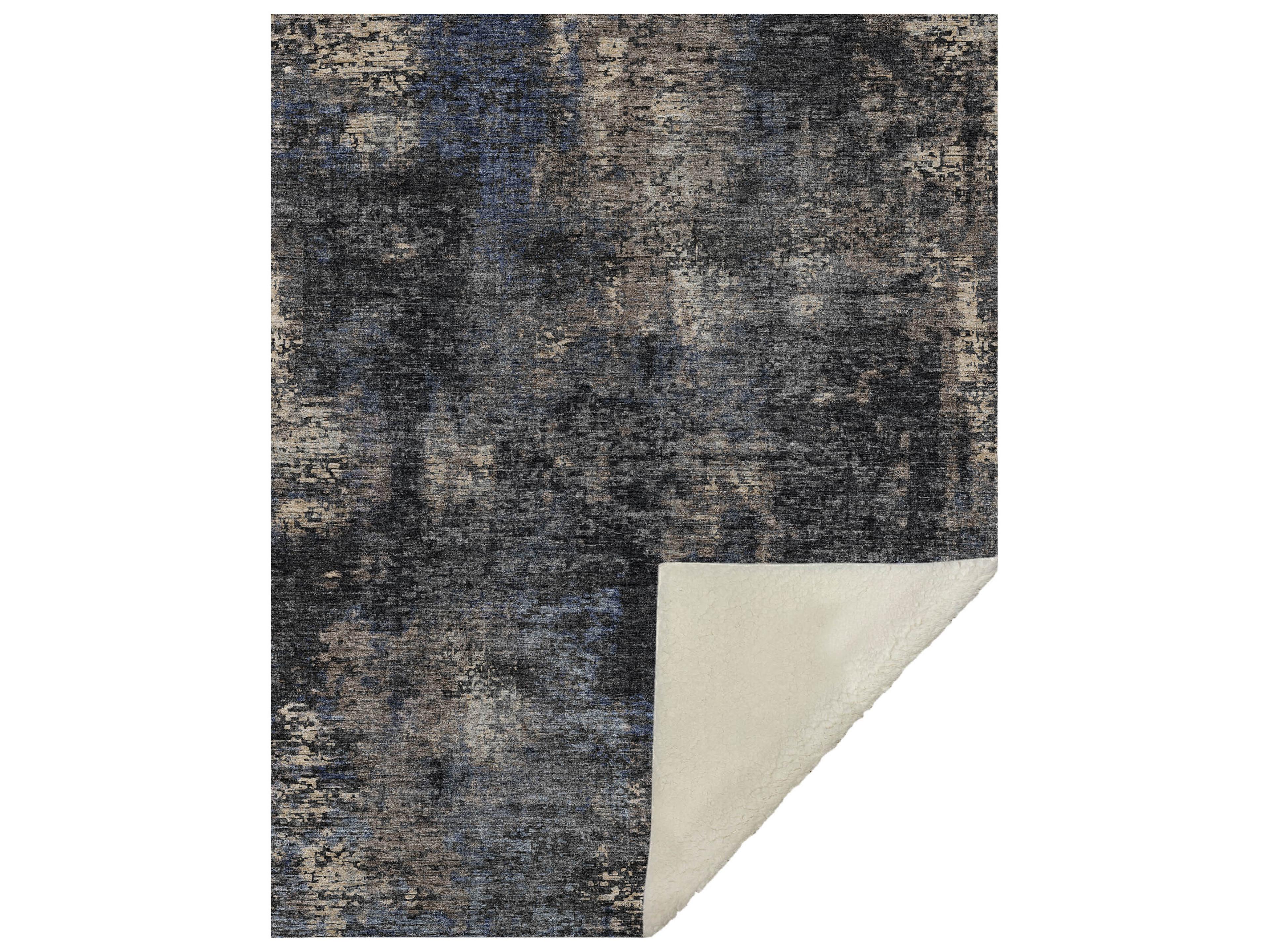 Dalyn Sherpa Gray Polyester Throw
