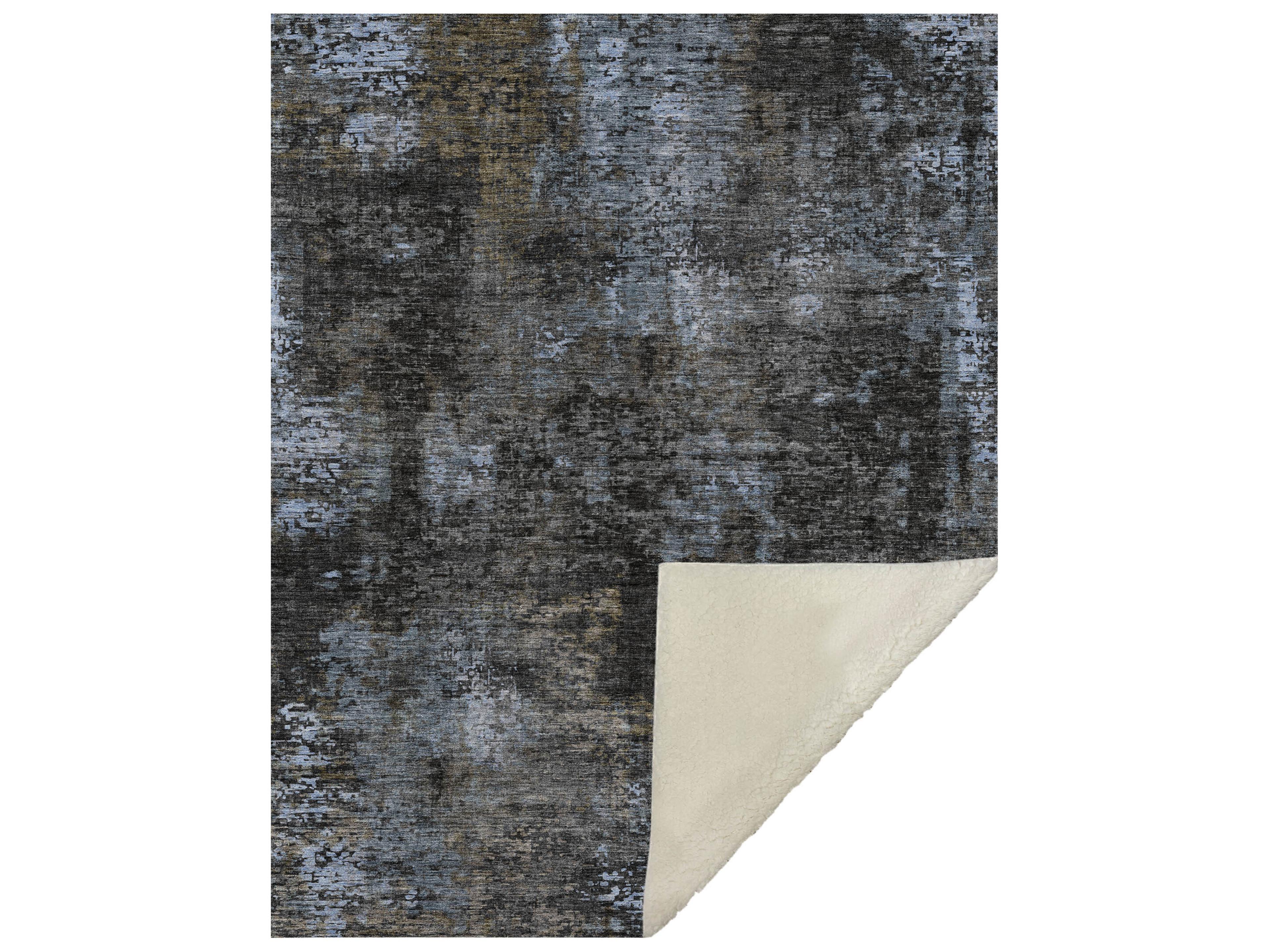 Dalyn Sherpa Gray Polyester Throw