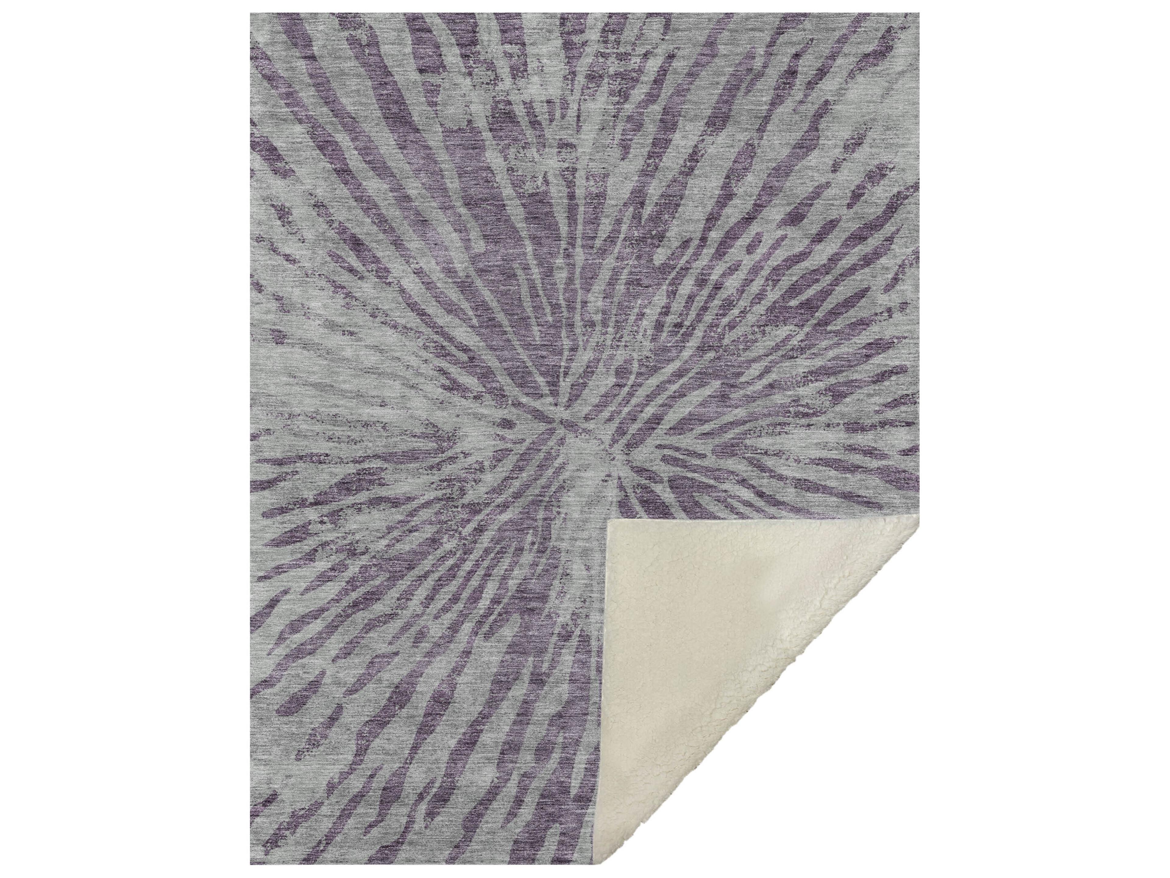 Dalyn Sherpa Purple Polyester Throw