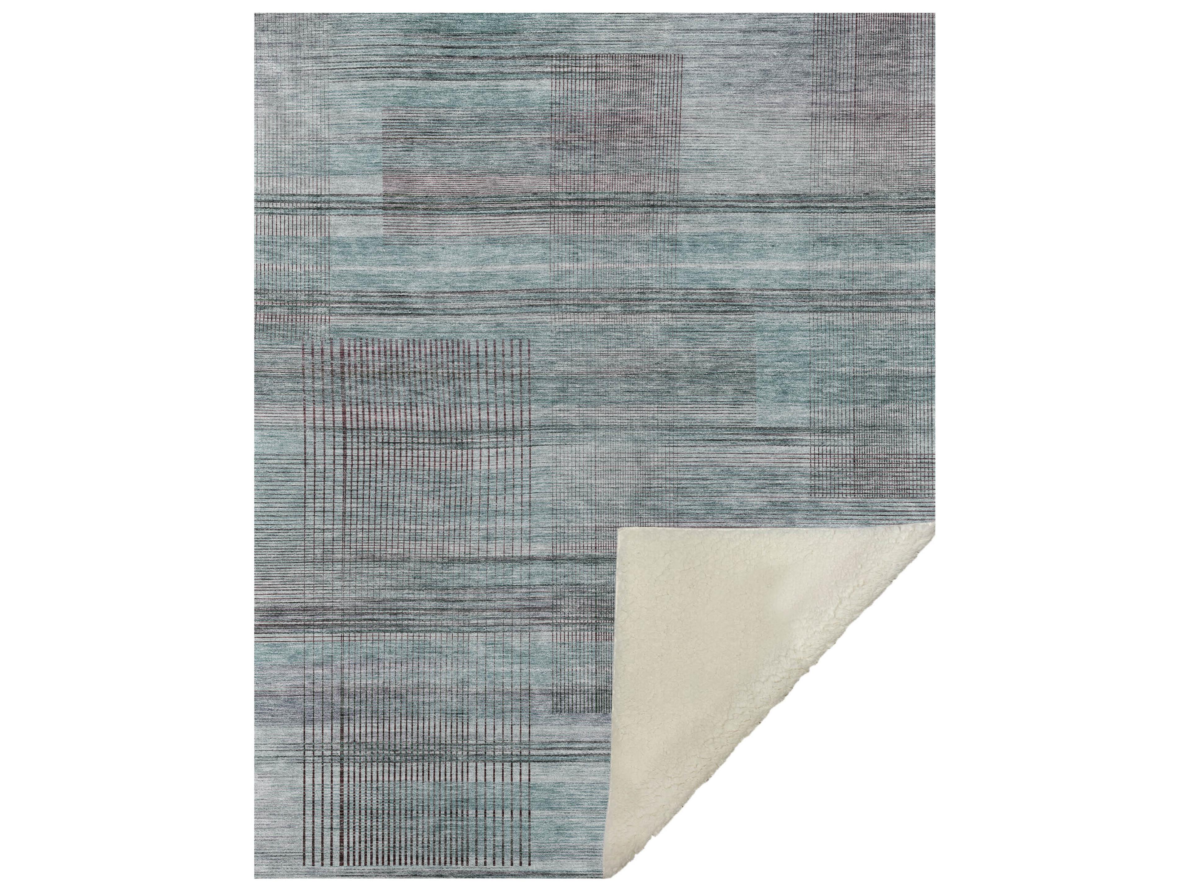 Dalyn Sherpa Teal Polyester Throw