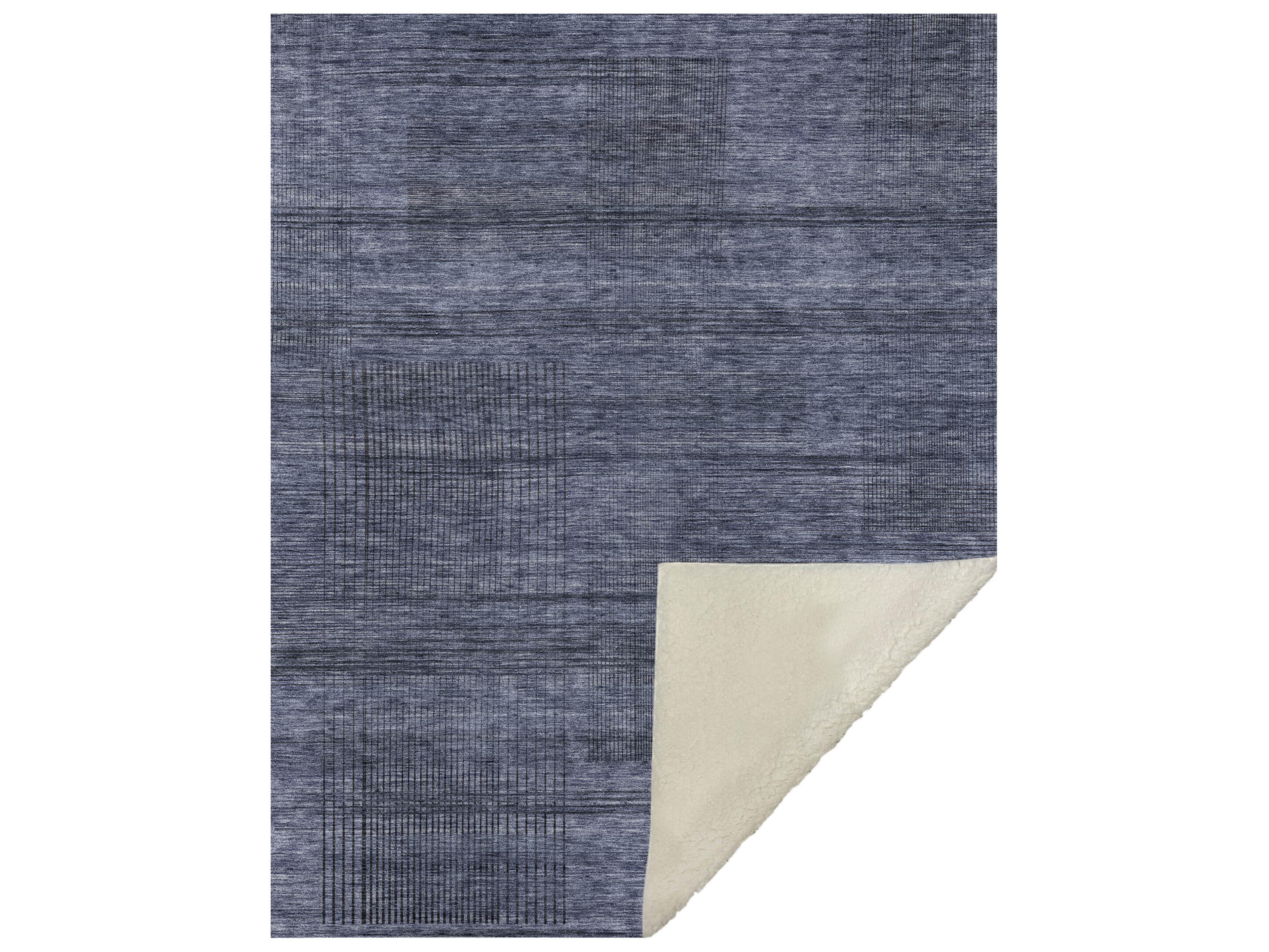 Dalyn Sherpa Blue Polyester Throw