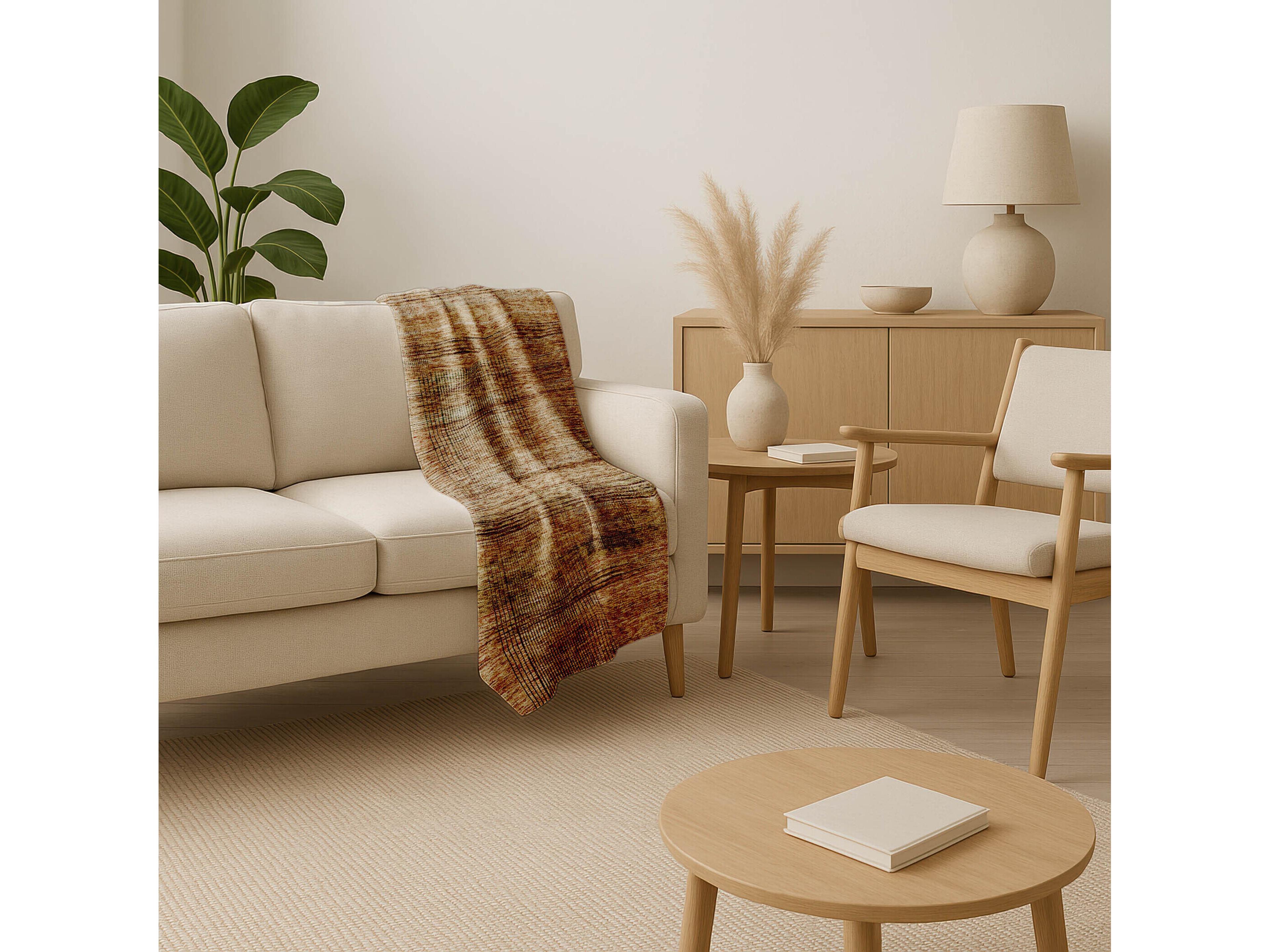 Dalyn Sherpa Orange Polyester Throw