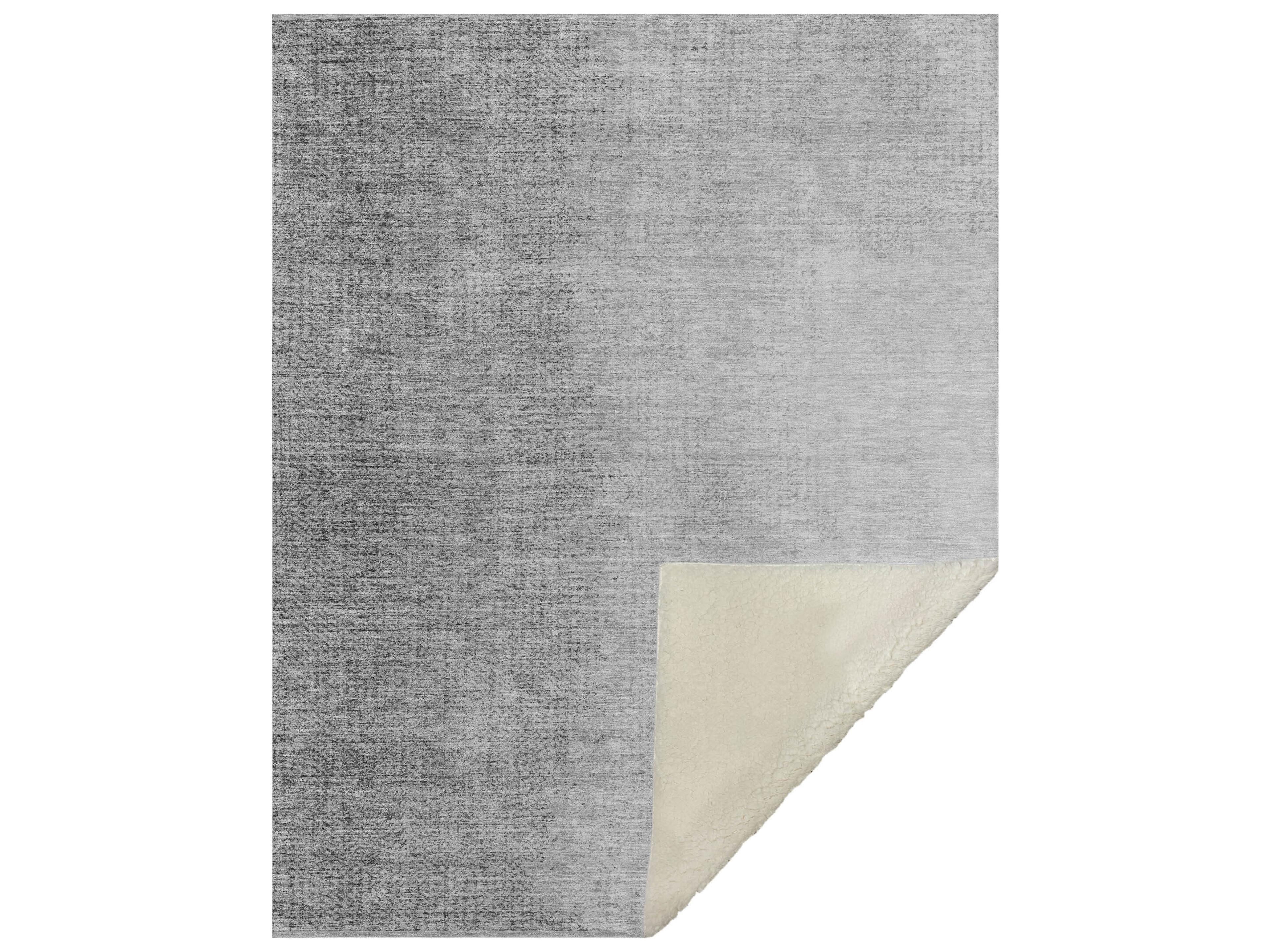 Dalyn Sherpa Gray Polyester Throw