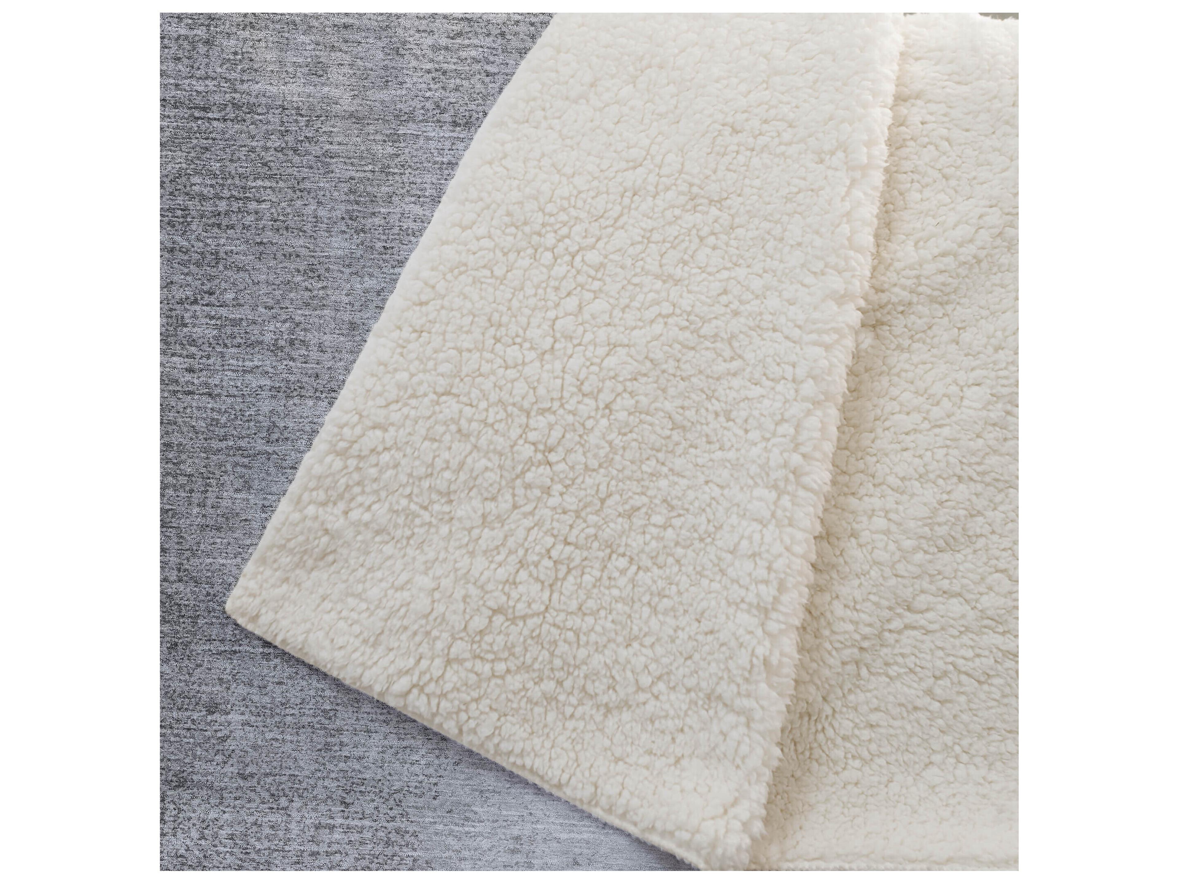 Dalyn Sherpa Gray Polyester Throw