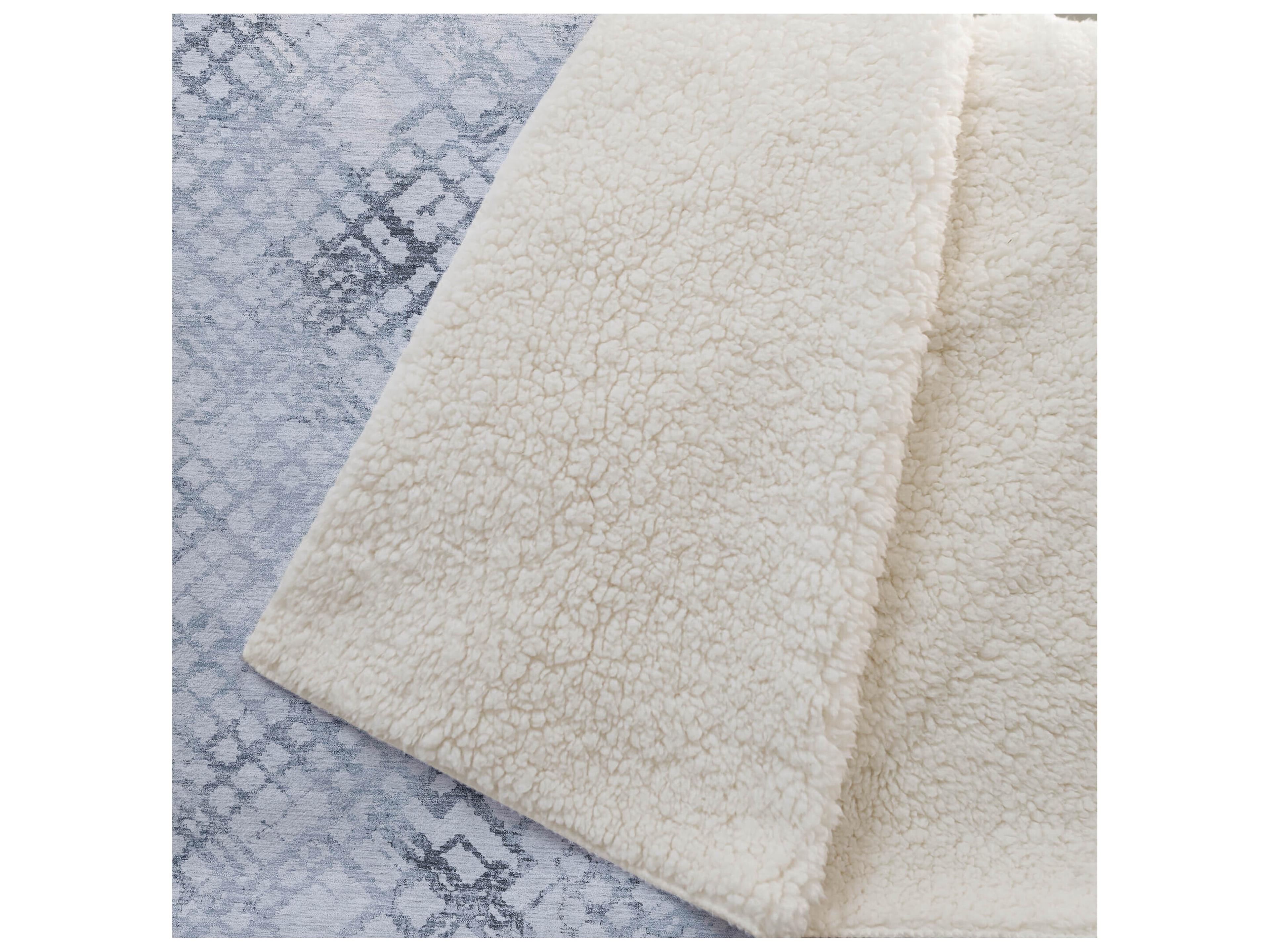 Dalyn Sherpa Blue Polyester Throw