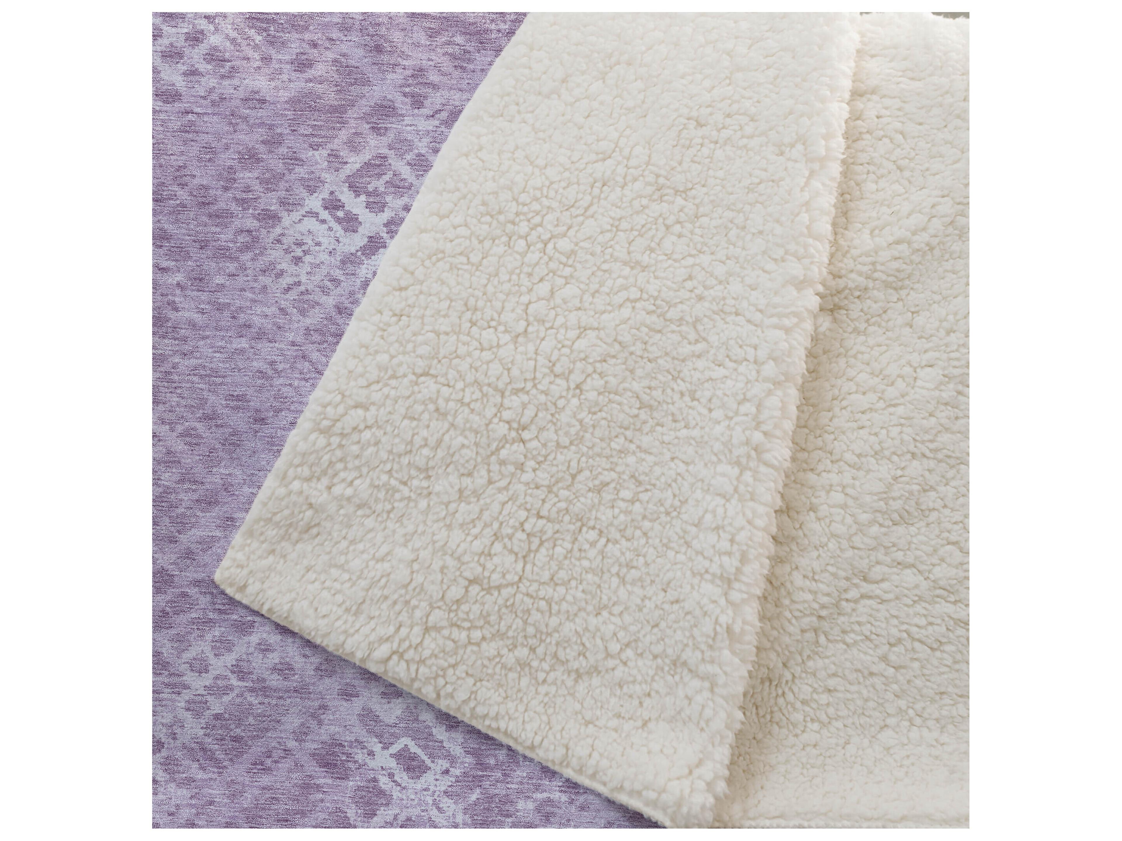 Dalyn Sherpa Purple Polyester Throw