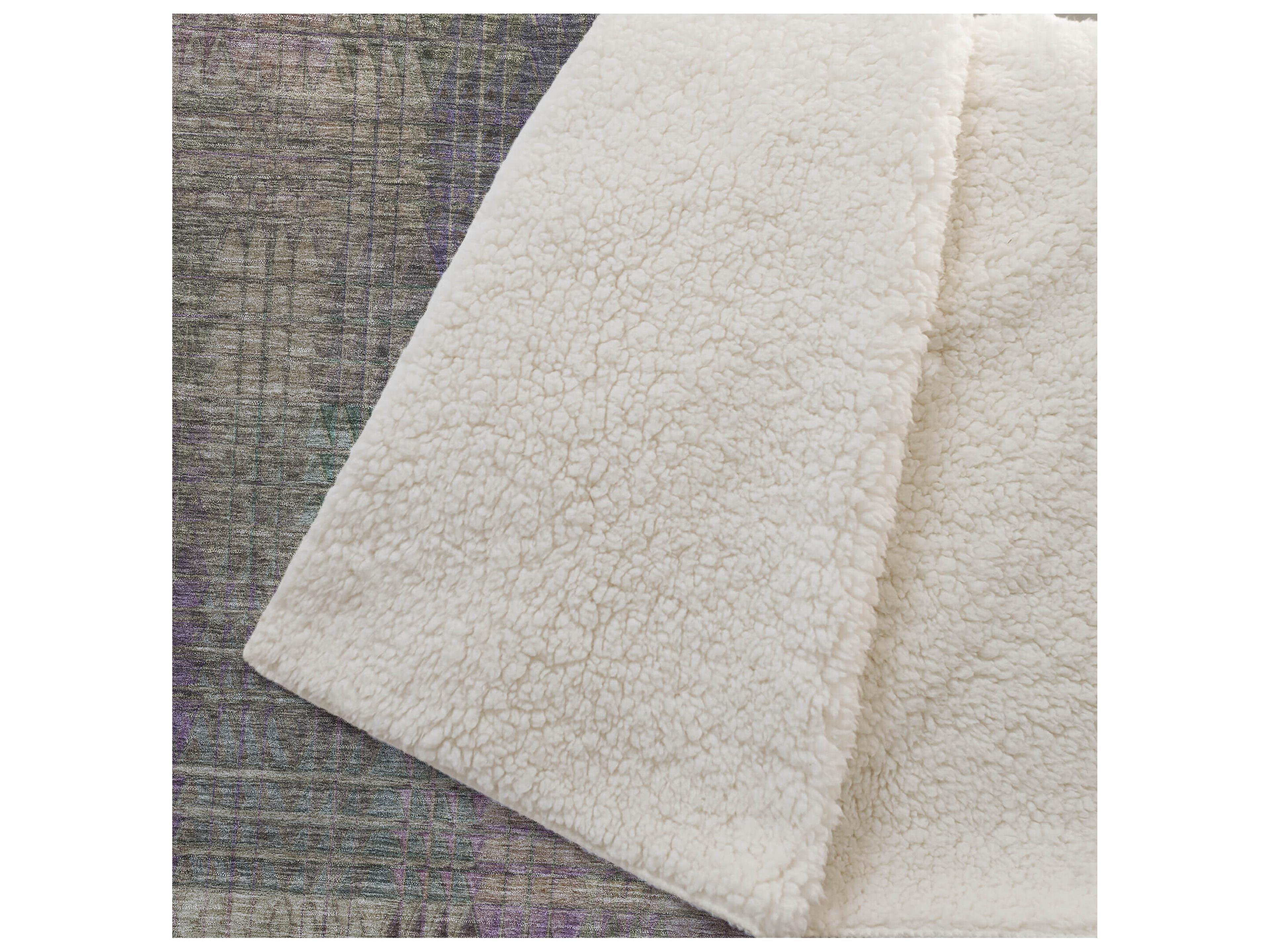 Dalyn Sherpa Purple Polyester Throw