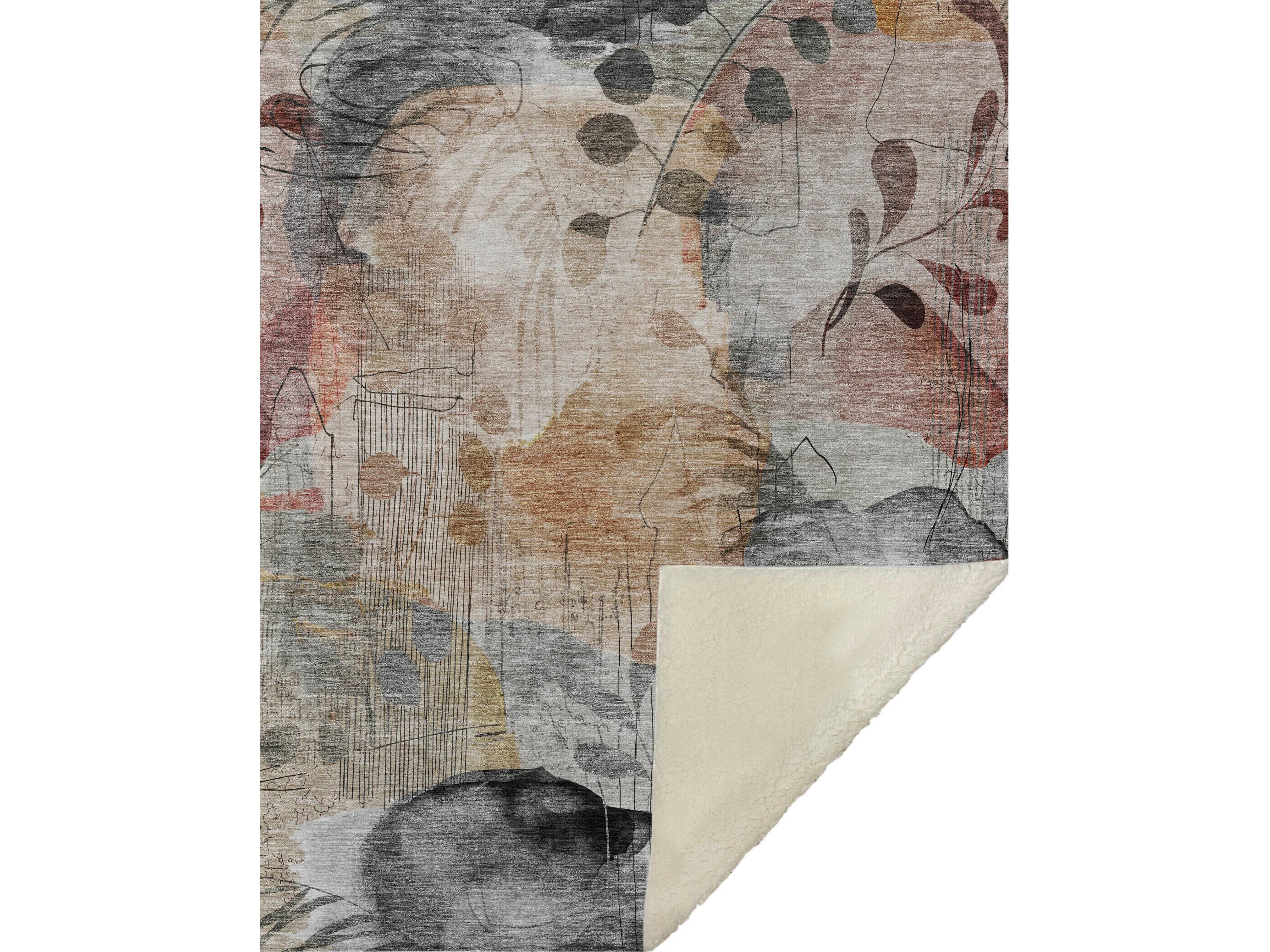 Sherpa Orange Polyester Throw