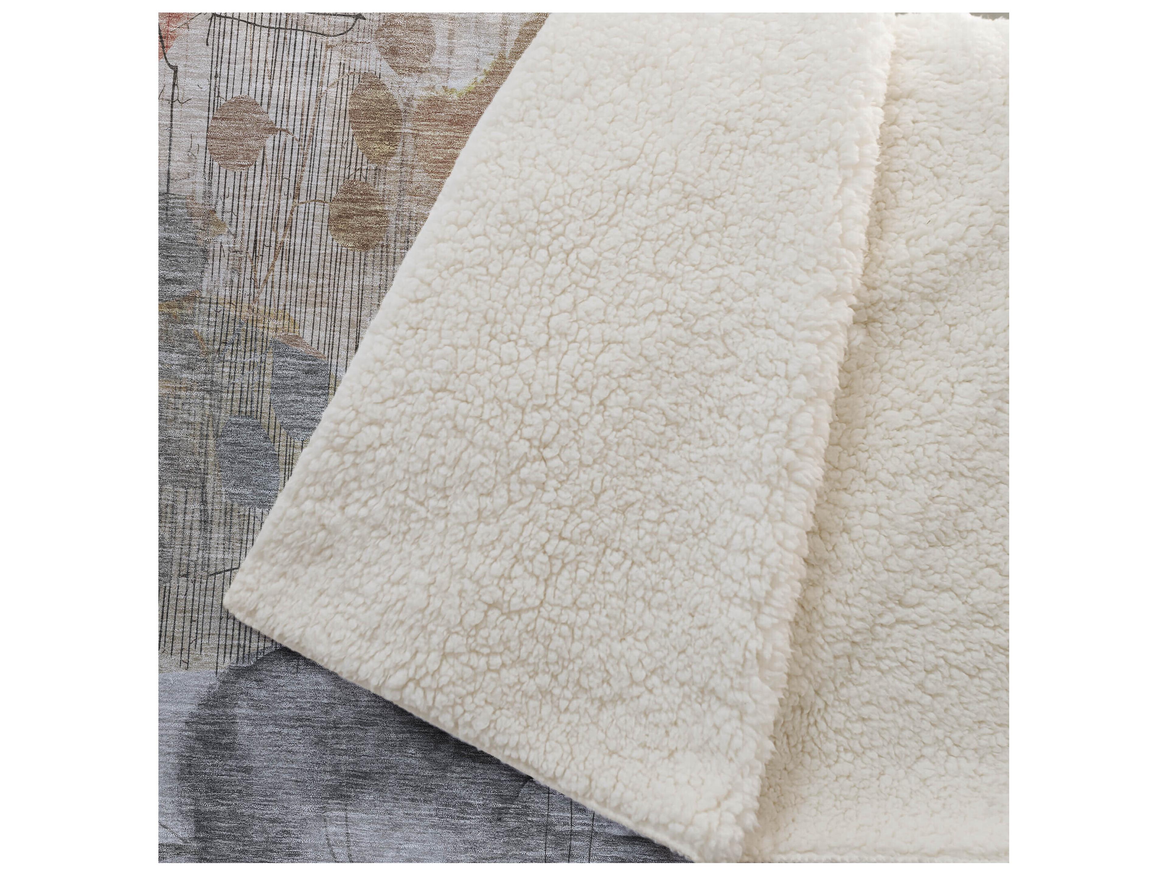 Dalyn Sherpa Orange Polyester Throw