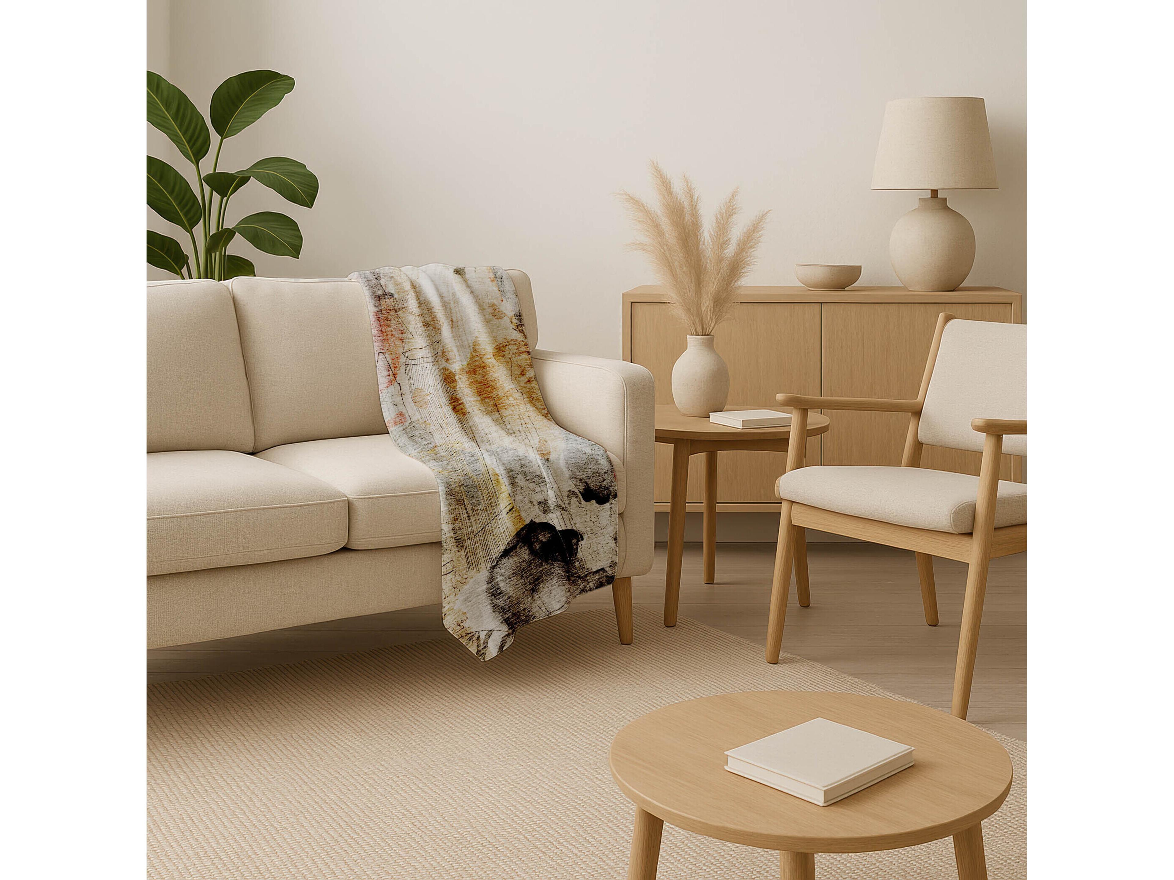 Dalyn Sherpa Orange Polyester Throw