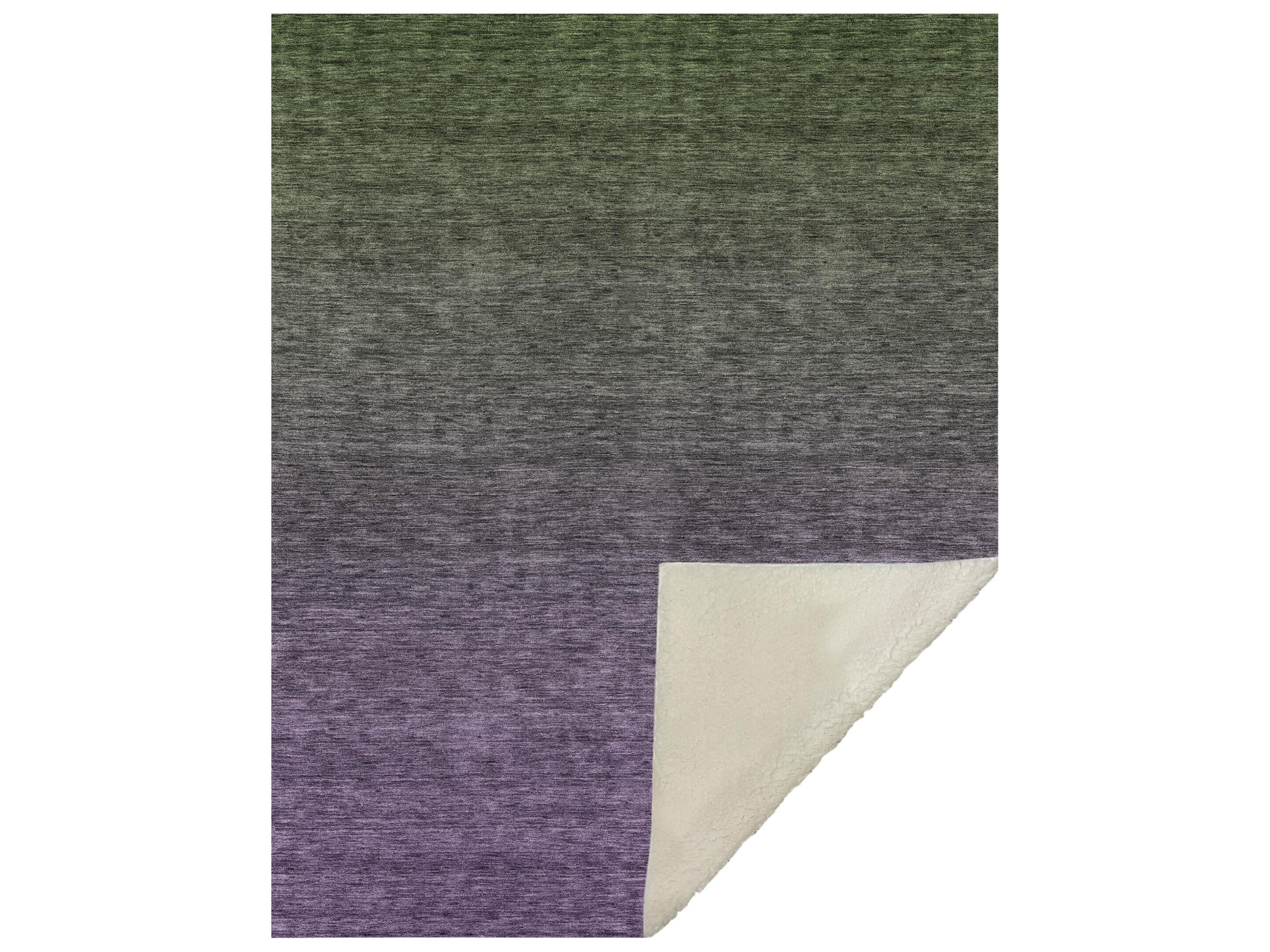 Dalyn Sherpa Purple Polyester Throw