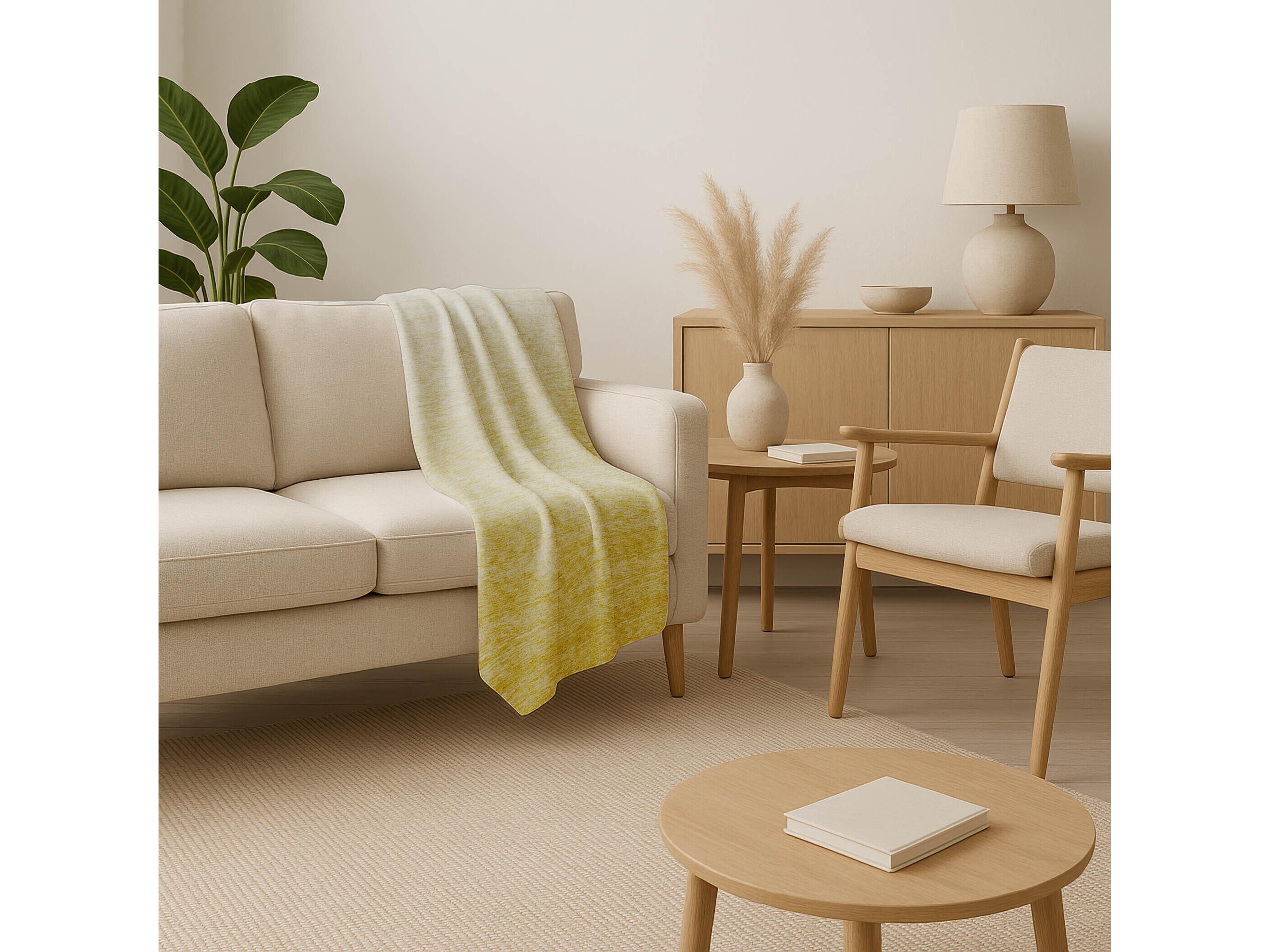 Dalyn Sherpa Gold Polyester Throw