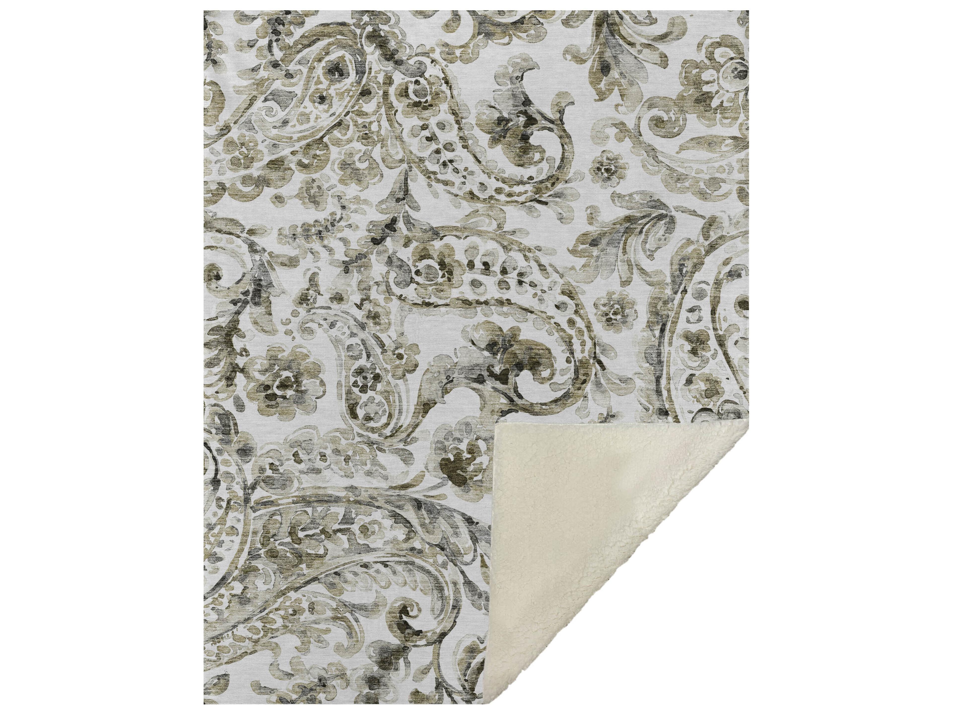 Dalyn Sherpa Brown Polyester Throw