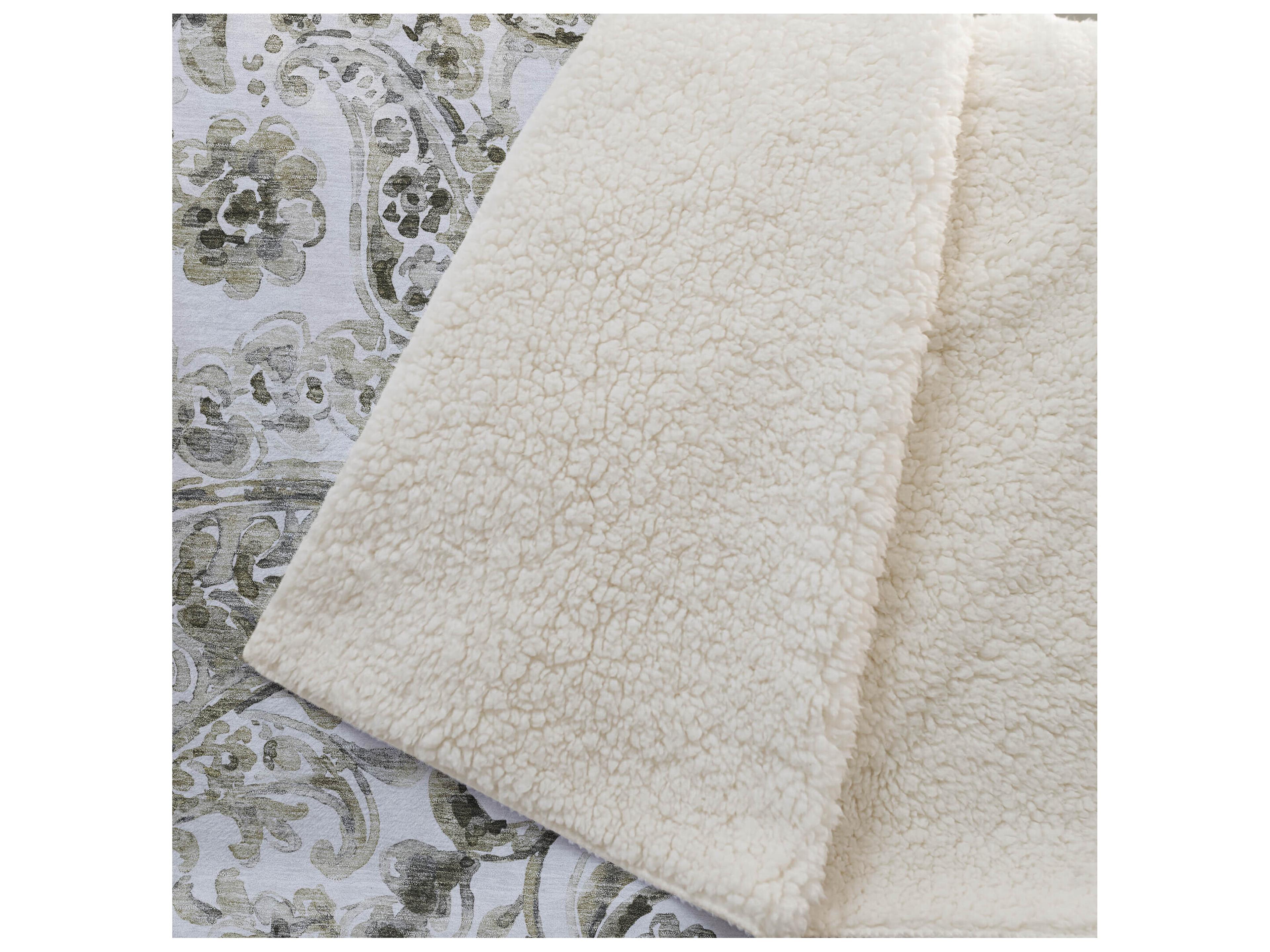 Dalyn Sherpa Brown Polyester Throw