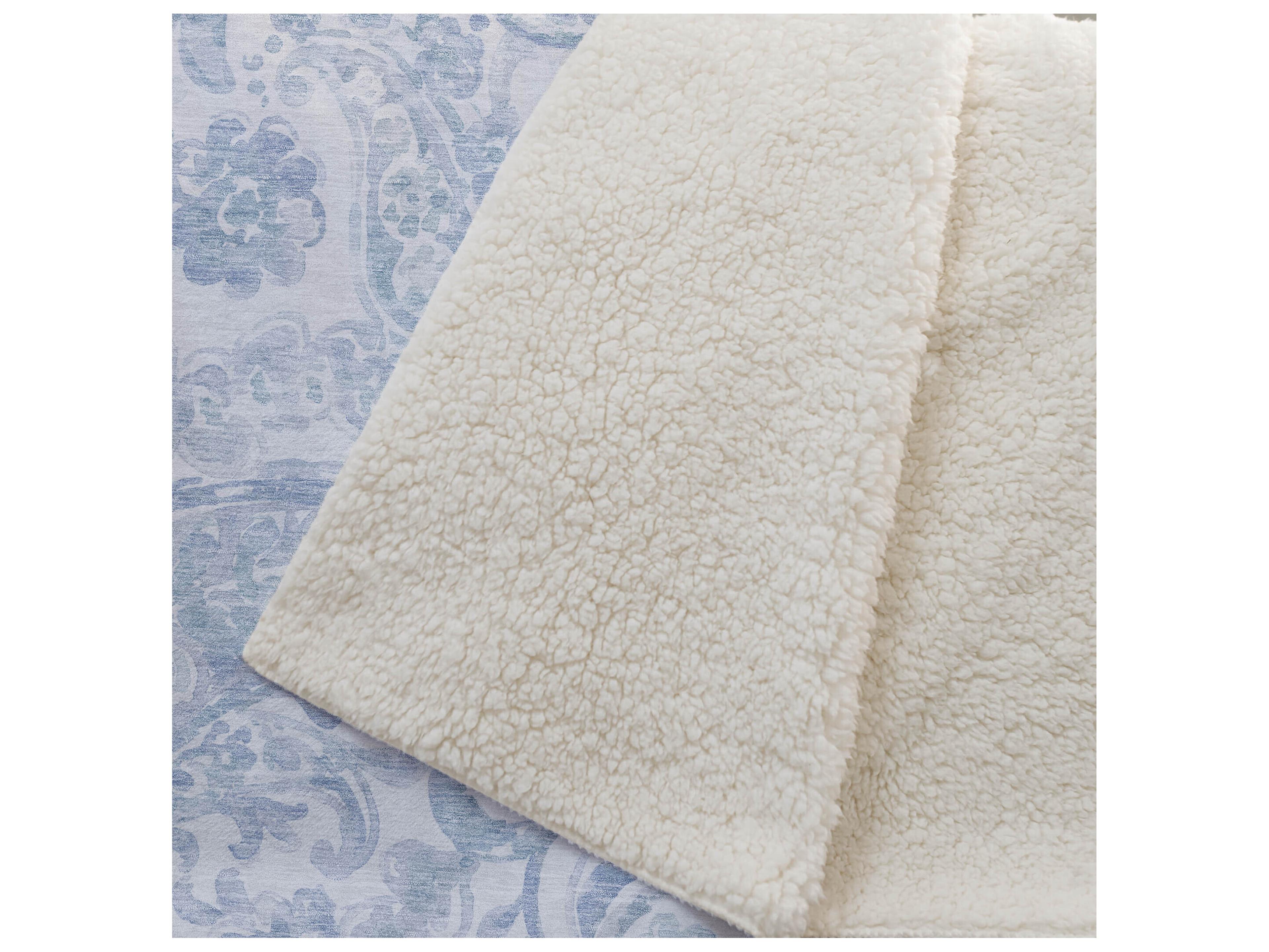 Dalyn Sherpa Blue Polyester Throw