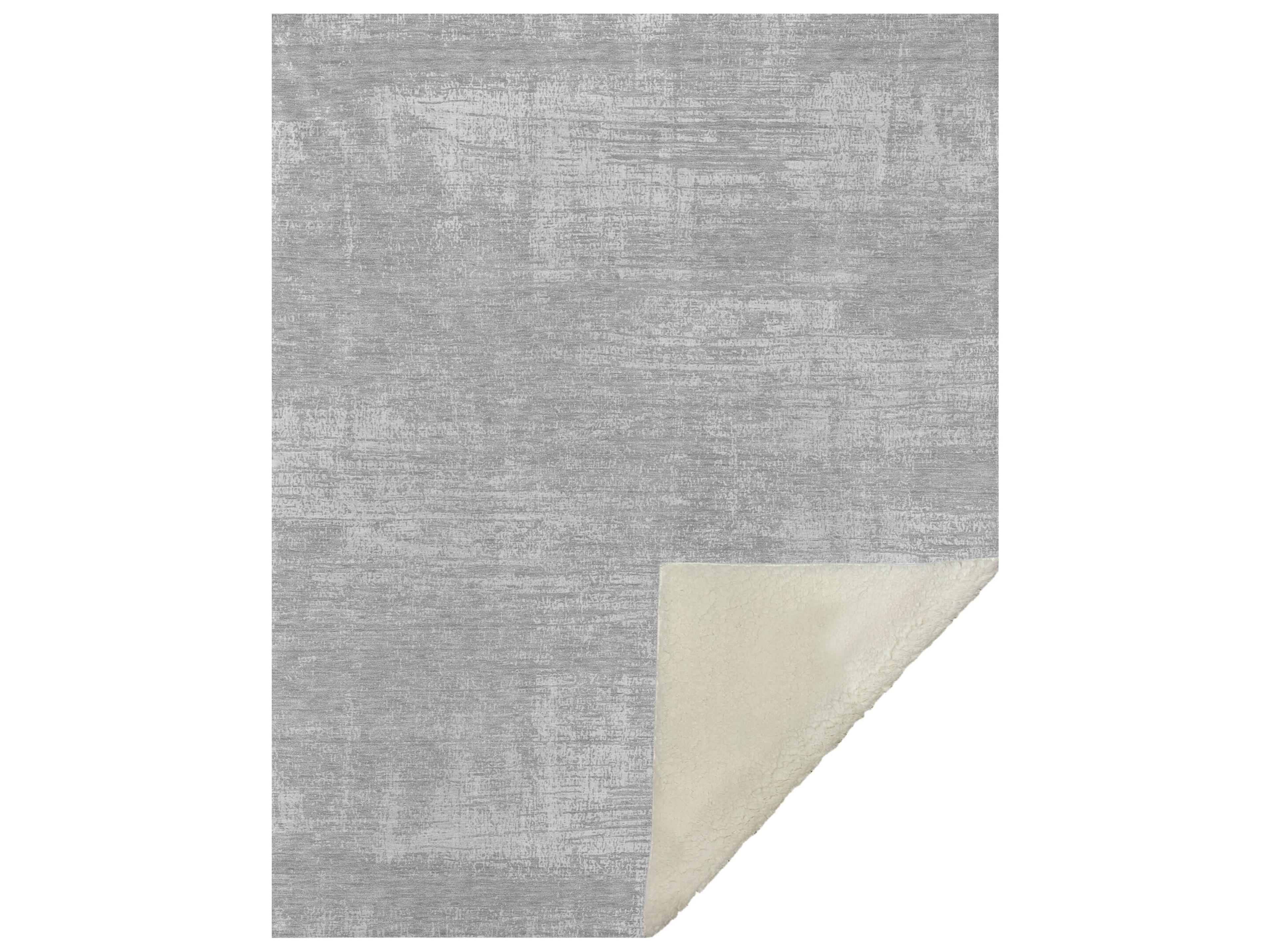 Dalyn Sherpa Gray Polyester Throw