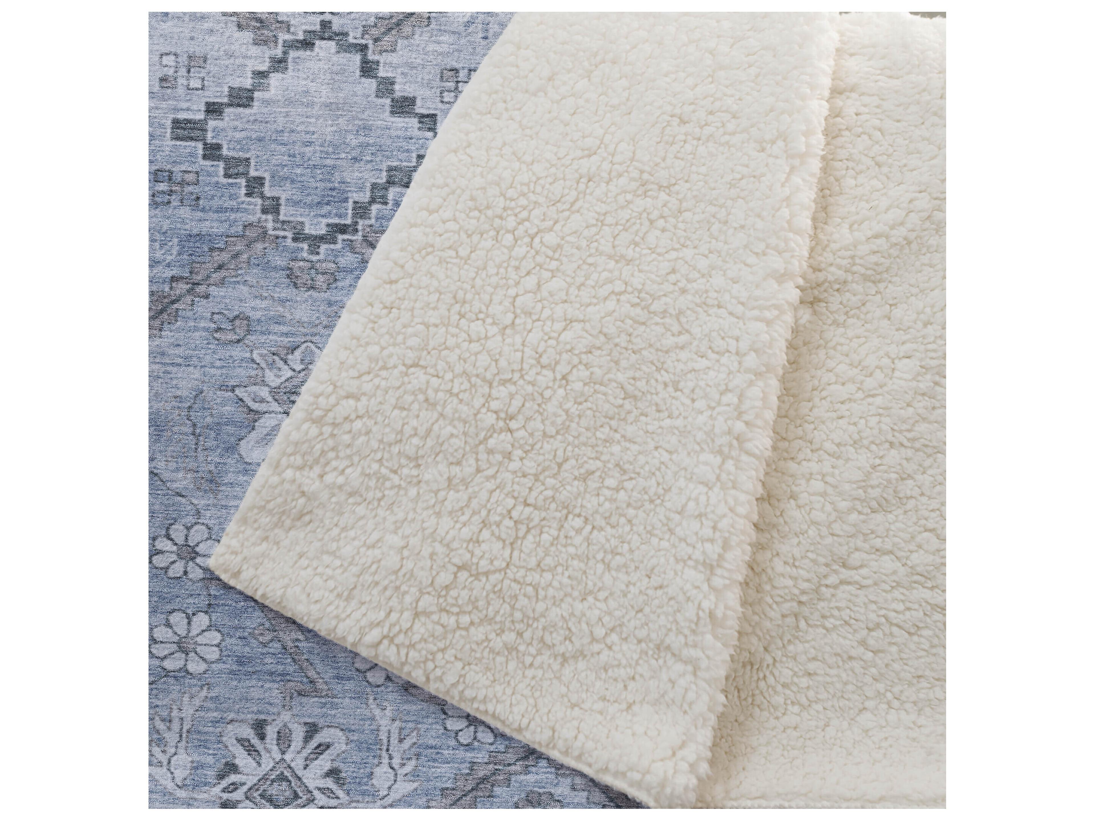 Dalyn Sherpa Blue Polyester Throw