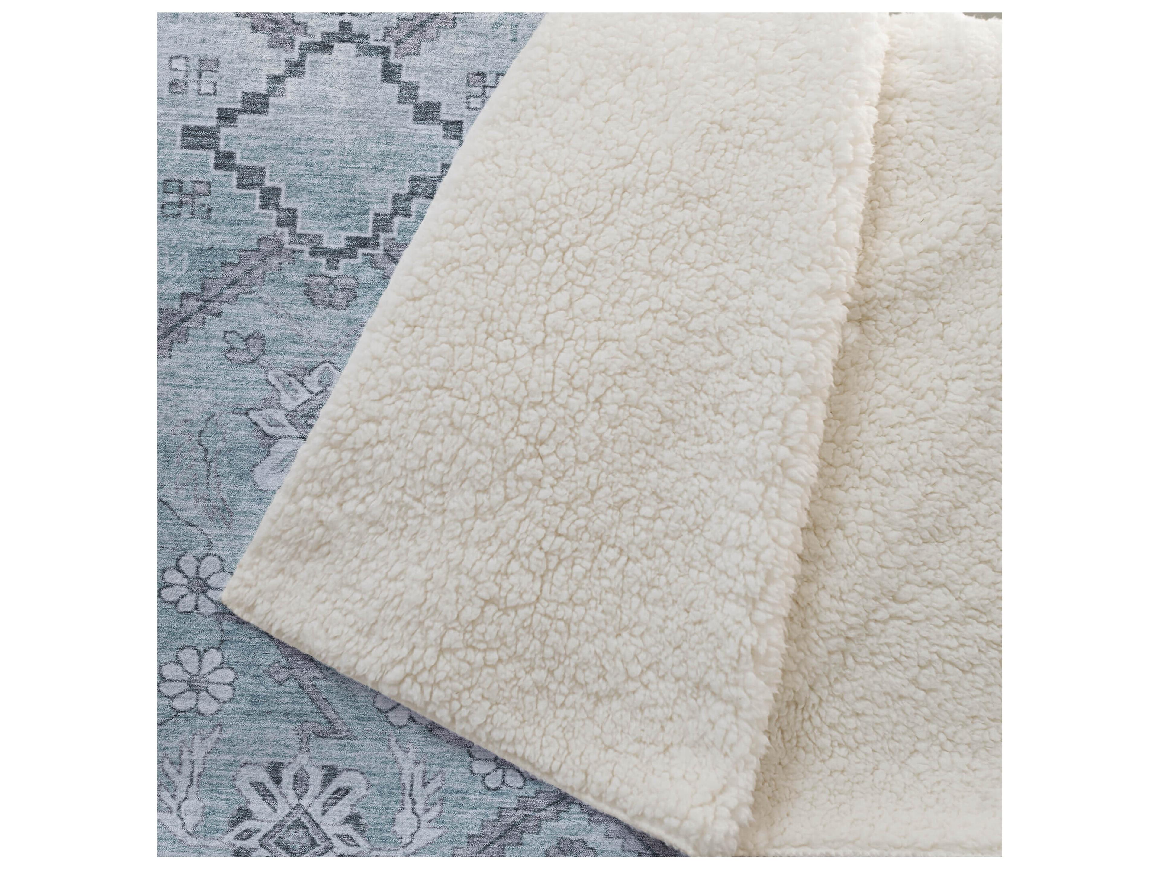 Dalyn Sherpa Teal Polyester Throw