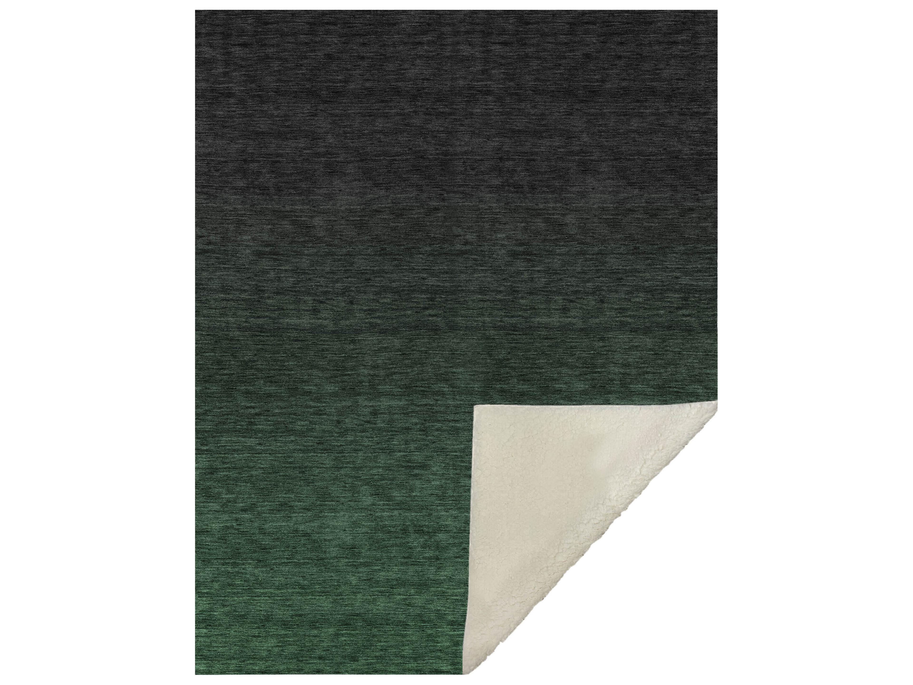 Sherpa Green Polyester Throw