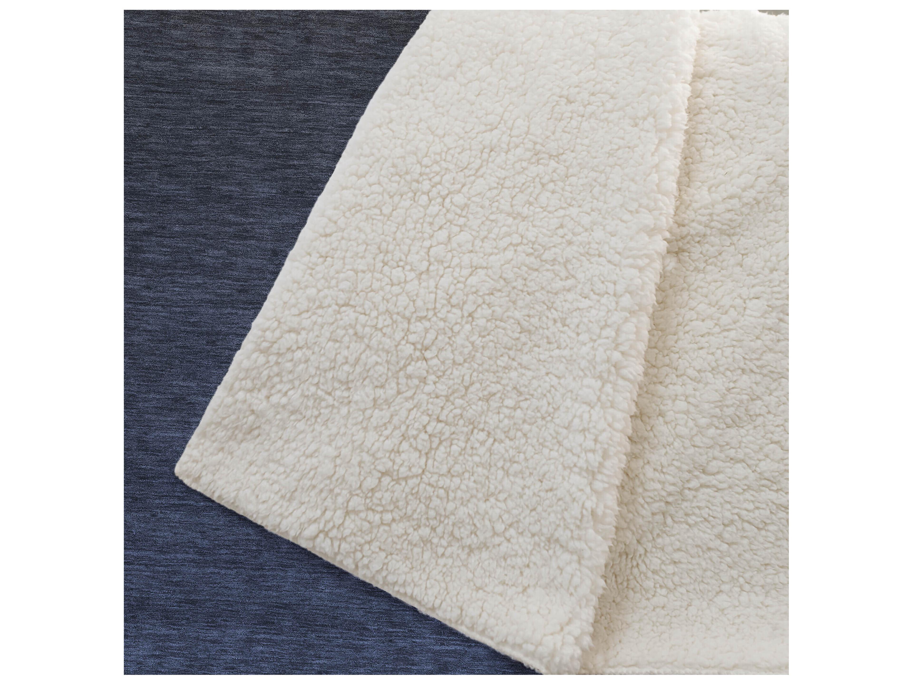 Dalyn Sherpa Blue Polyester Throw