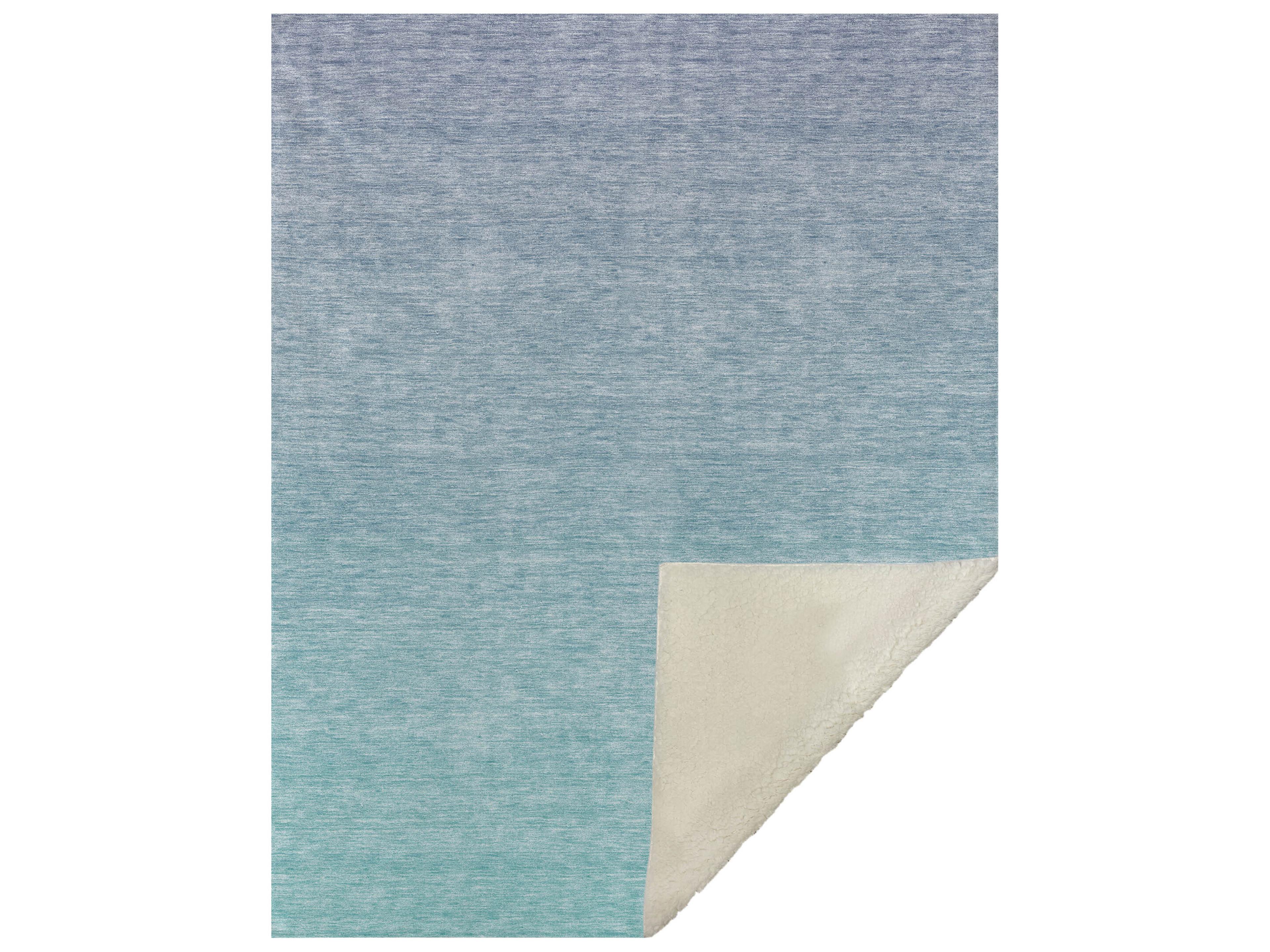 Dalyn Sherpa Blue Polyester Throw