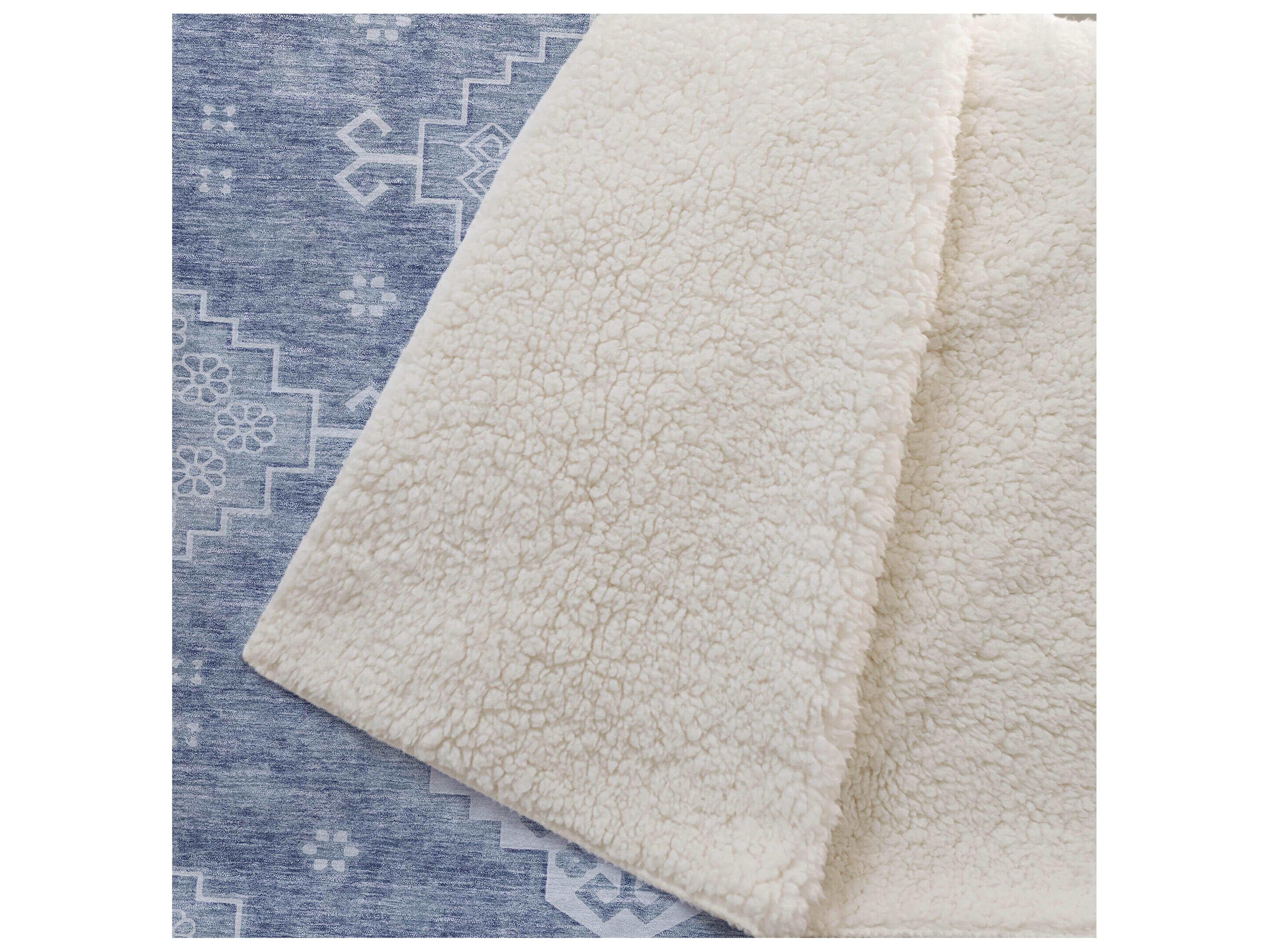 Dalyn Sherpa Blue Polyester Throw