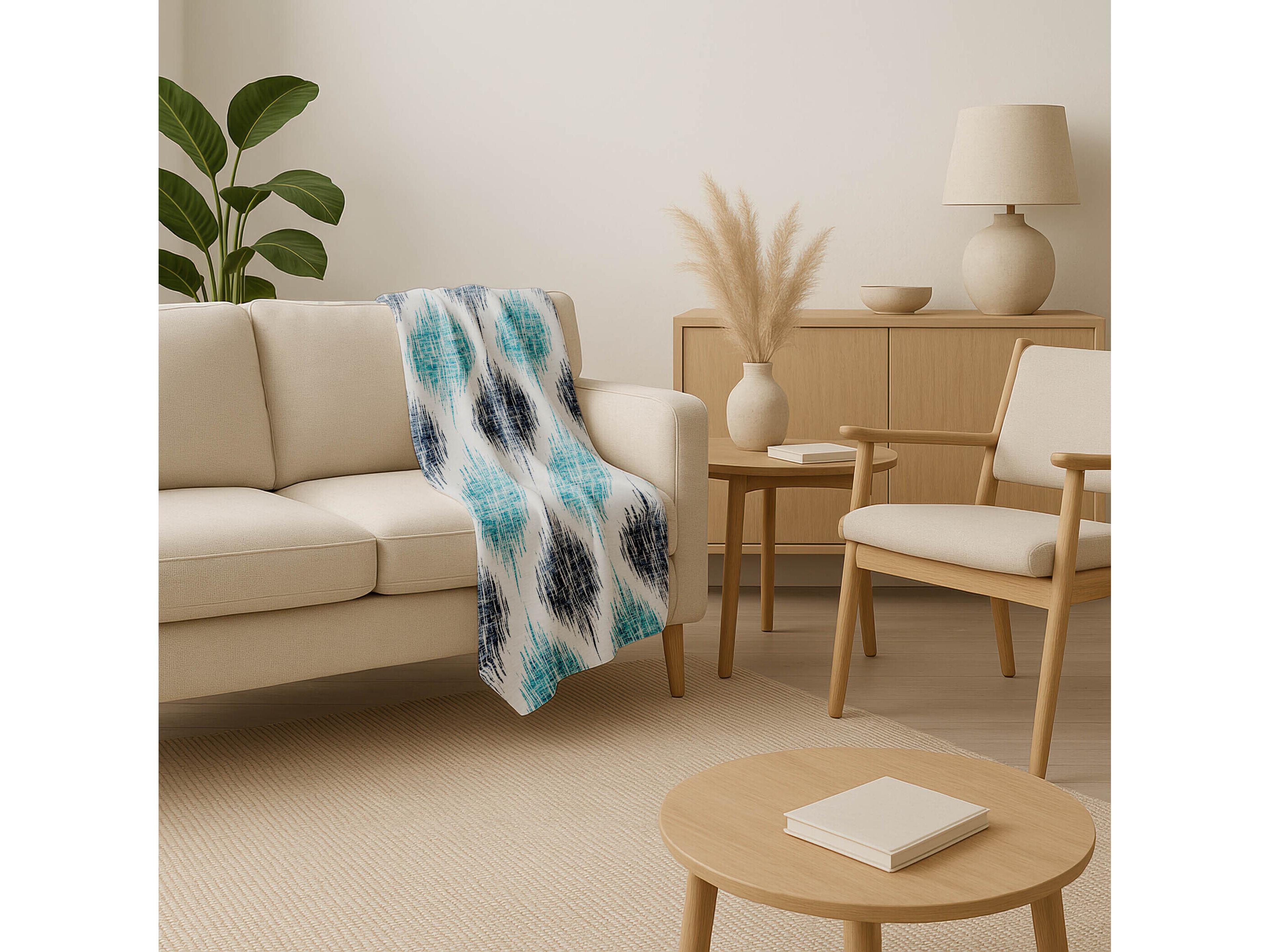 Dalyn Sherpa Blue Polyester Throw